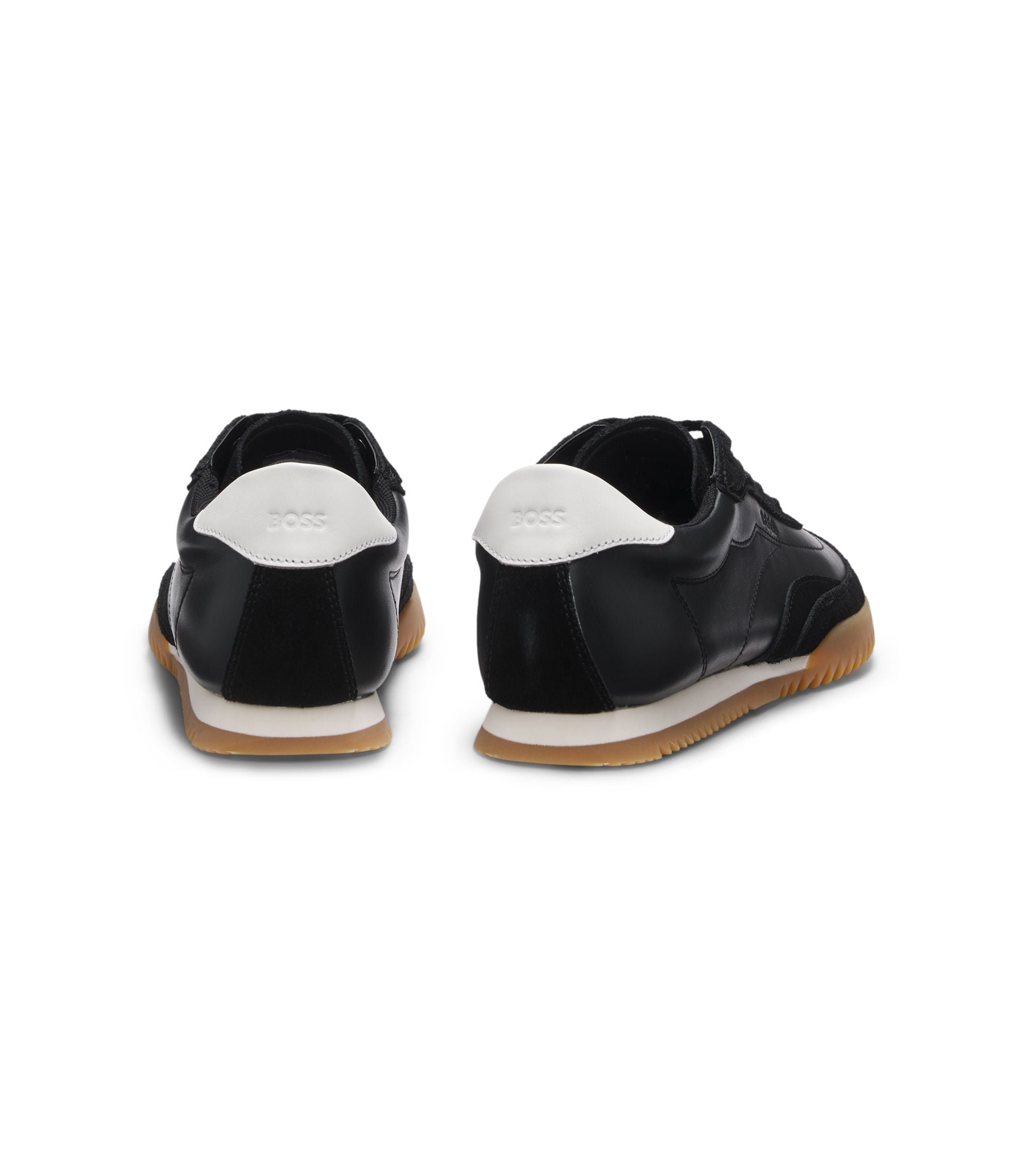 Boss Trainers In Suede And Leather Black Womens Black
