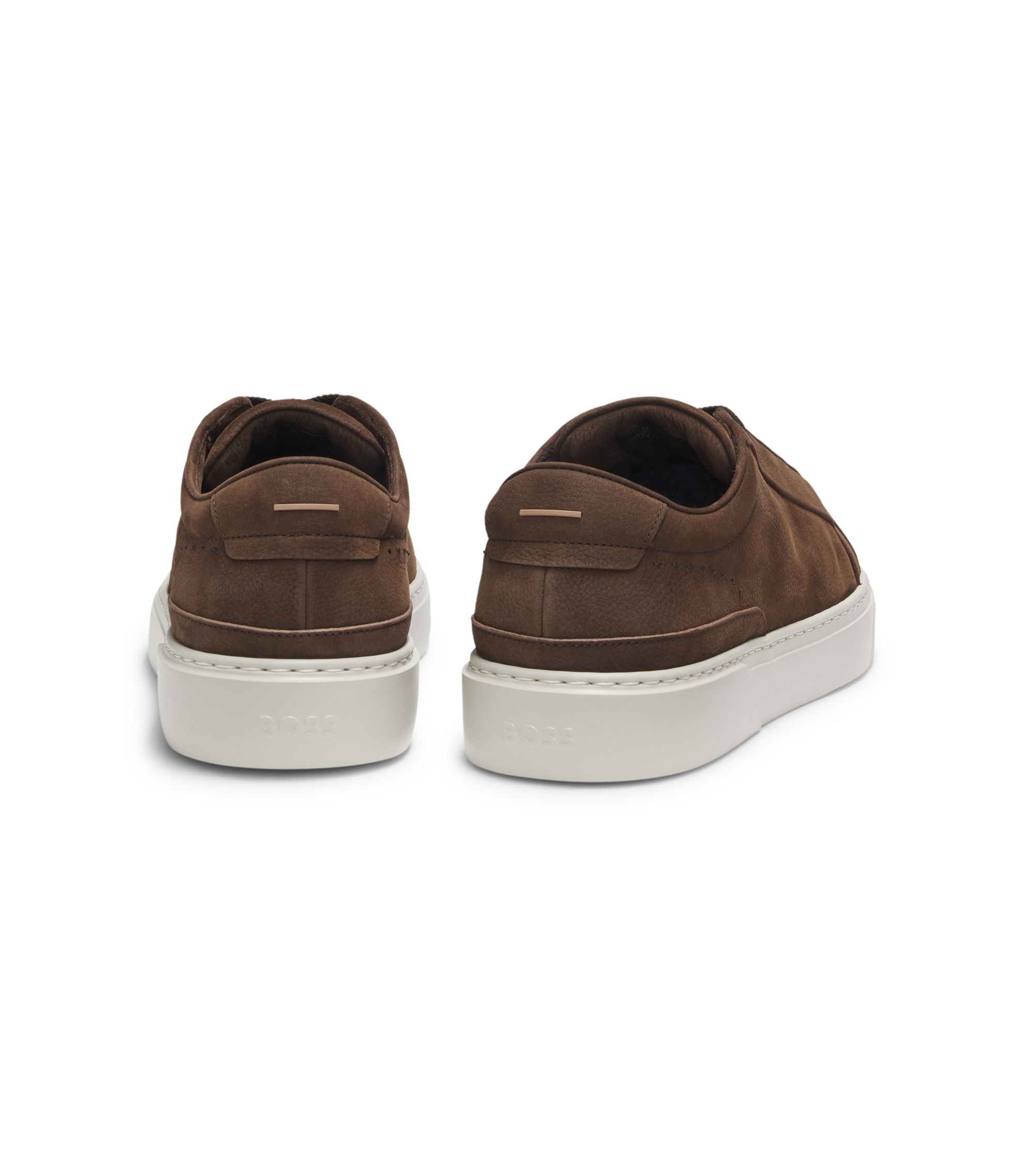 Boss Gary Trainers In Nubuck Dark Brown Dark Brown