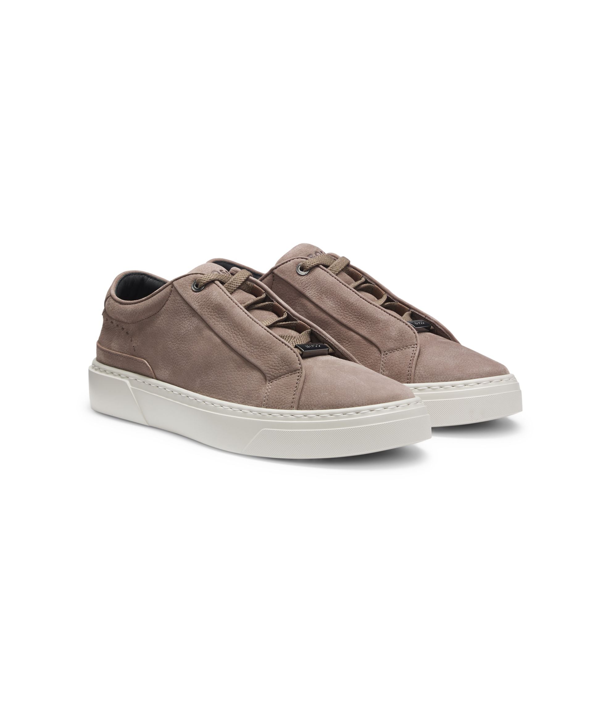 Boss Gary Trainers In Nubuck Khaki Khaki