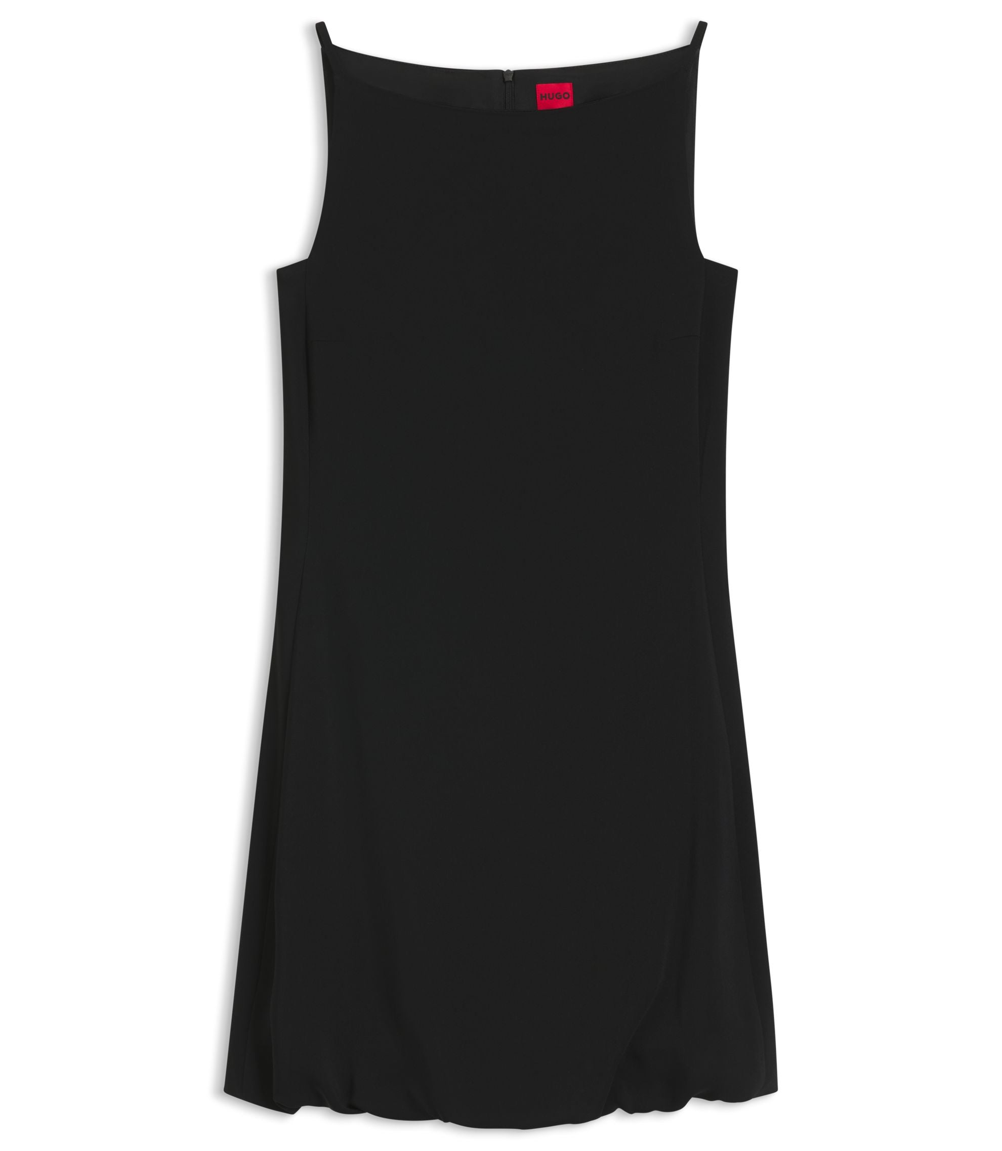 Hugo Front Pleat Dress With Balloon Skirt Black Women's
