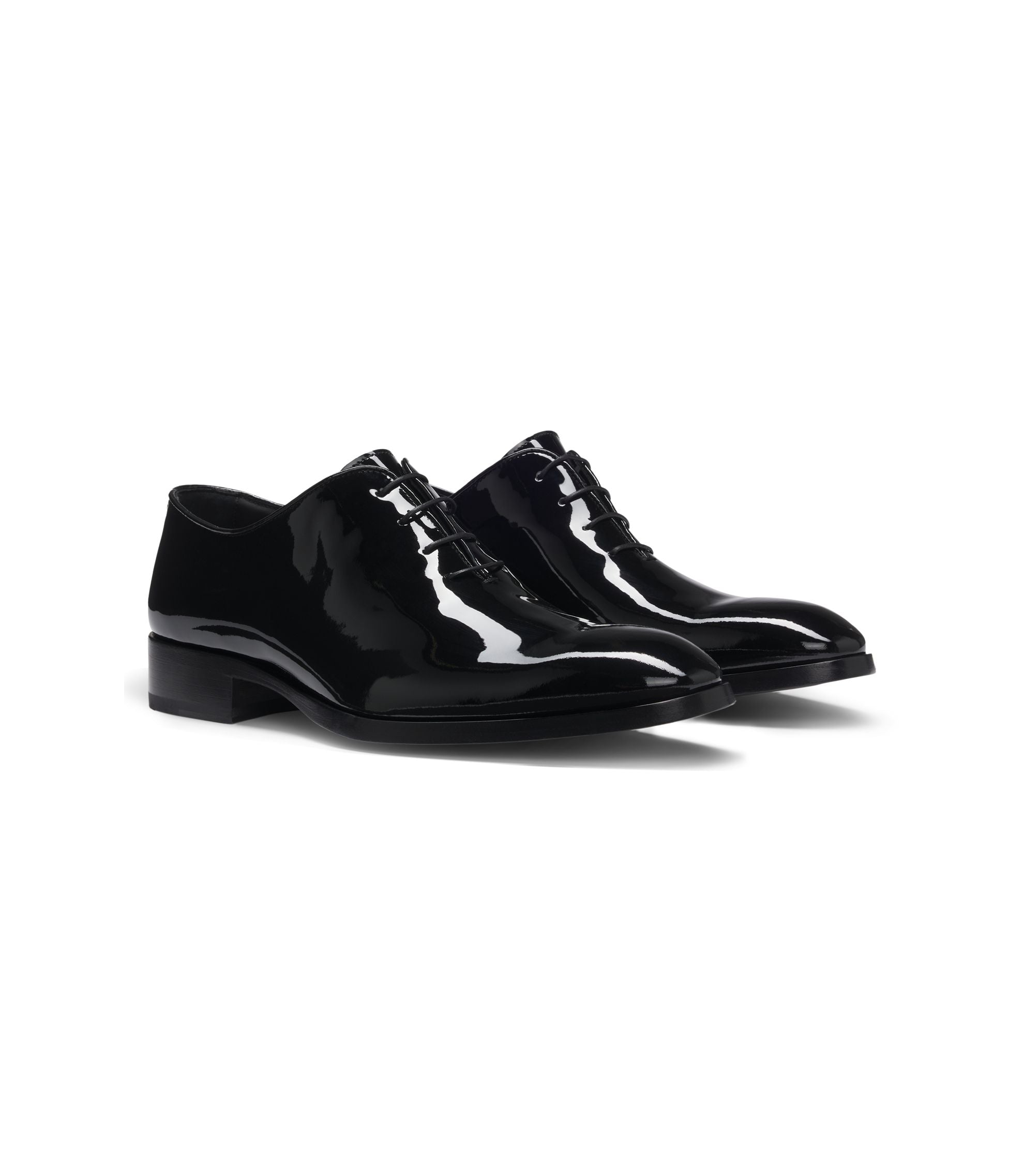 Boss Oxford Shoes In Patent Leather Black Black