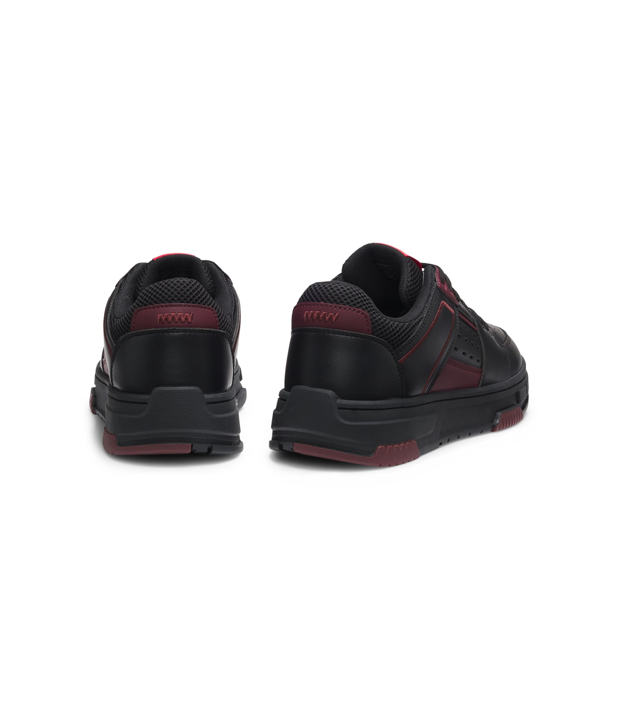 Hugo X Rb Faux Leather Trainers With Bull Graphic Logo Black Black