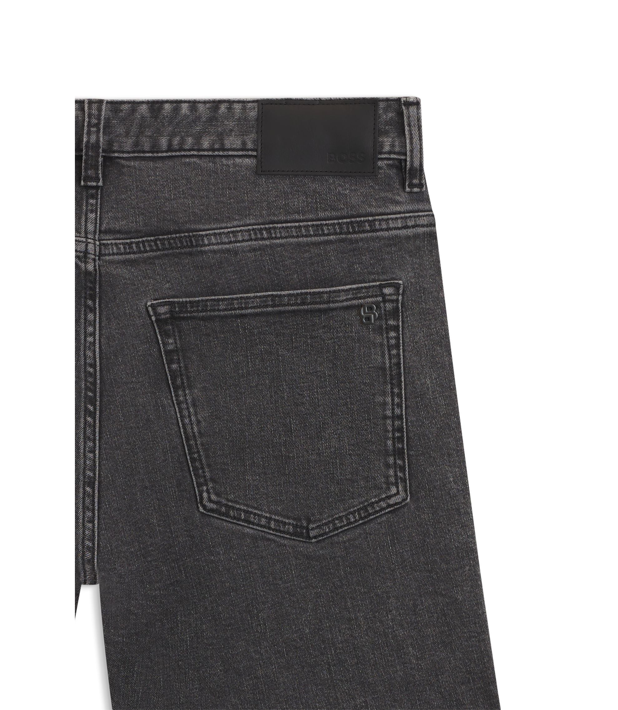 Boss Delaware Grey Slim Fit Jeans In Stretch Denim Dark Grey