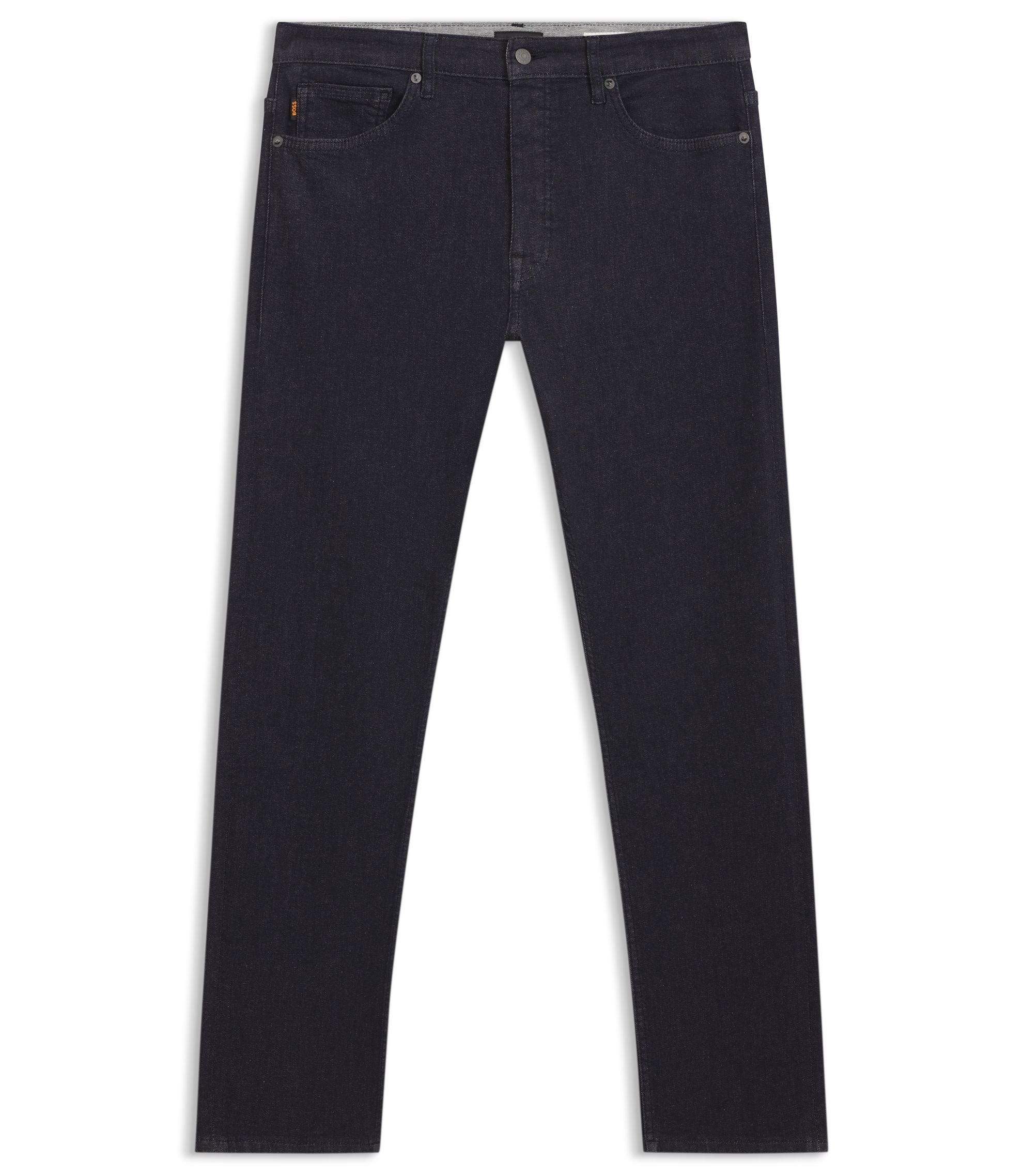 Boss Delaware Dark Blue Slim Fit Jeans In Soft Motion Denim Dark Blue