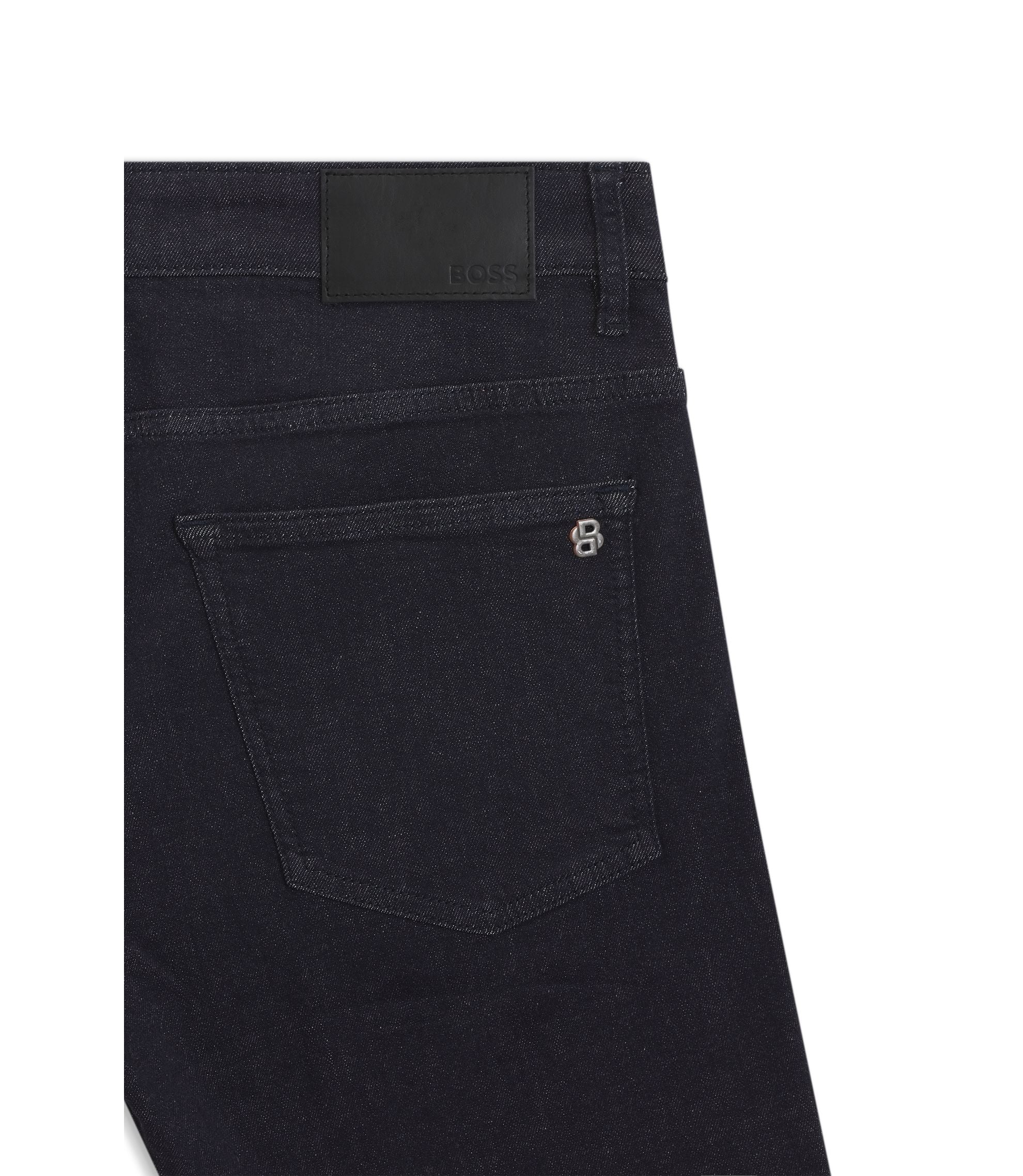 Boss Delaware Dark Blue Slim Fit Jeans In Soft Motion Denim Dark Blue