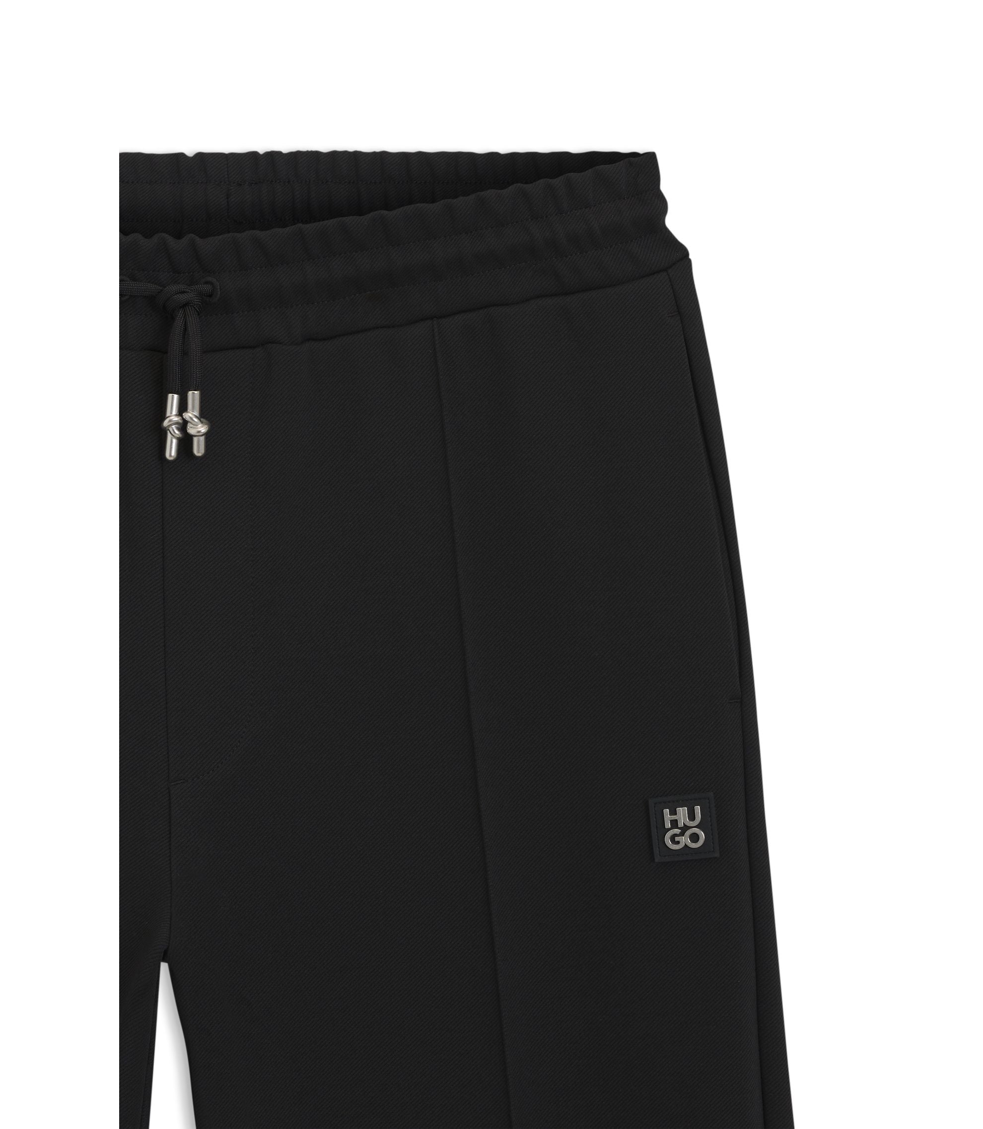 Hugo Pintuck Pleat Tracksuit Bottoms In A Relaxed Fit Black