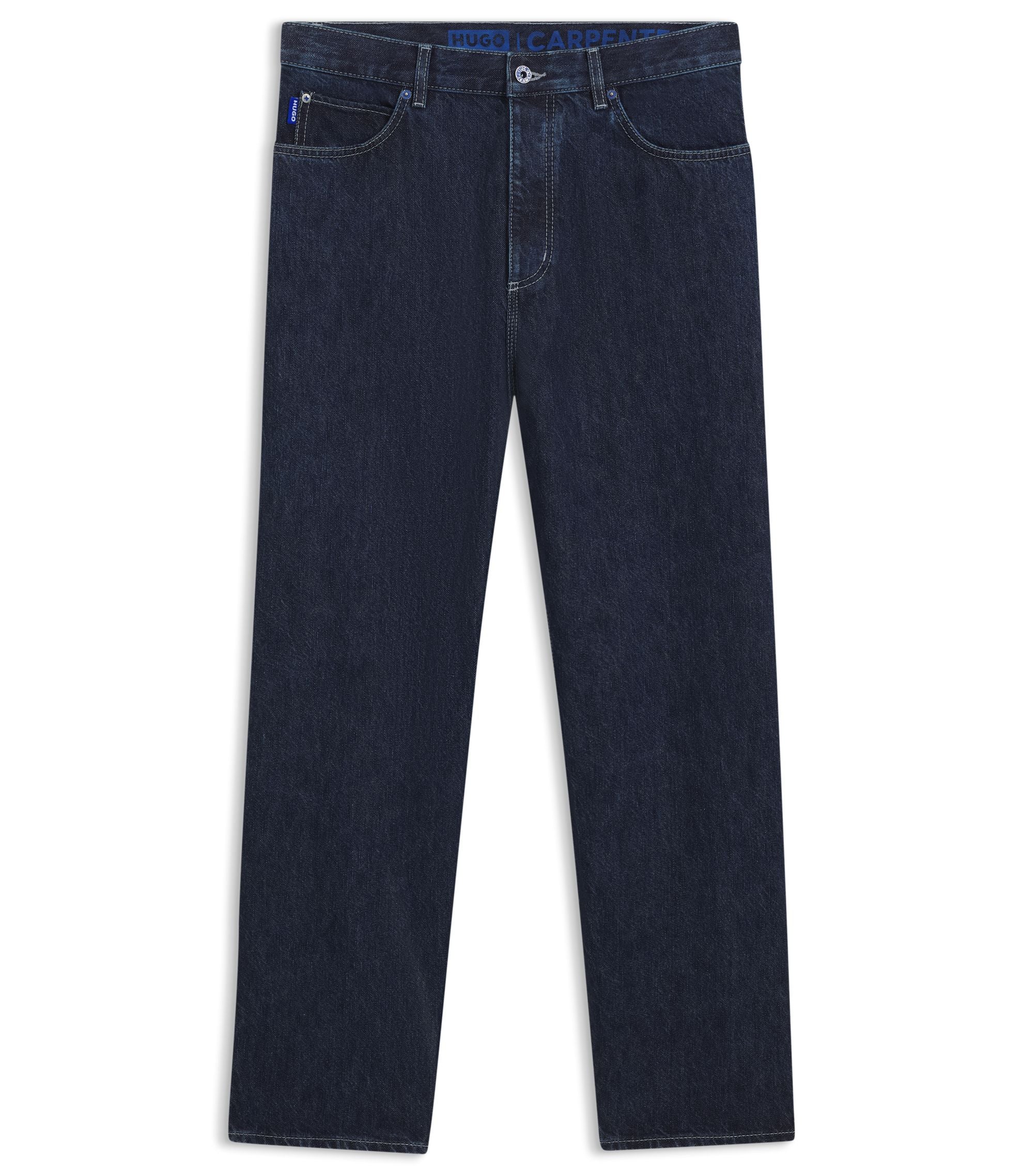 Hugo Baggy Fit Jeans In Dark Blue Denim Dark Blue