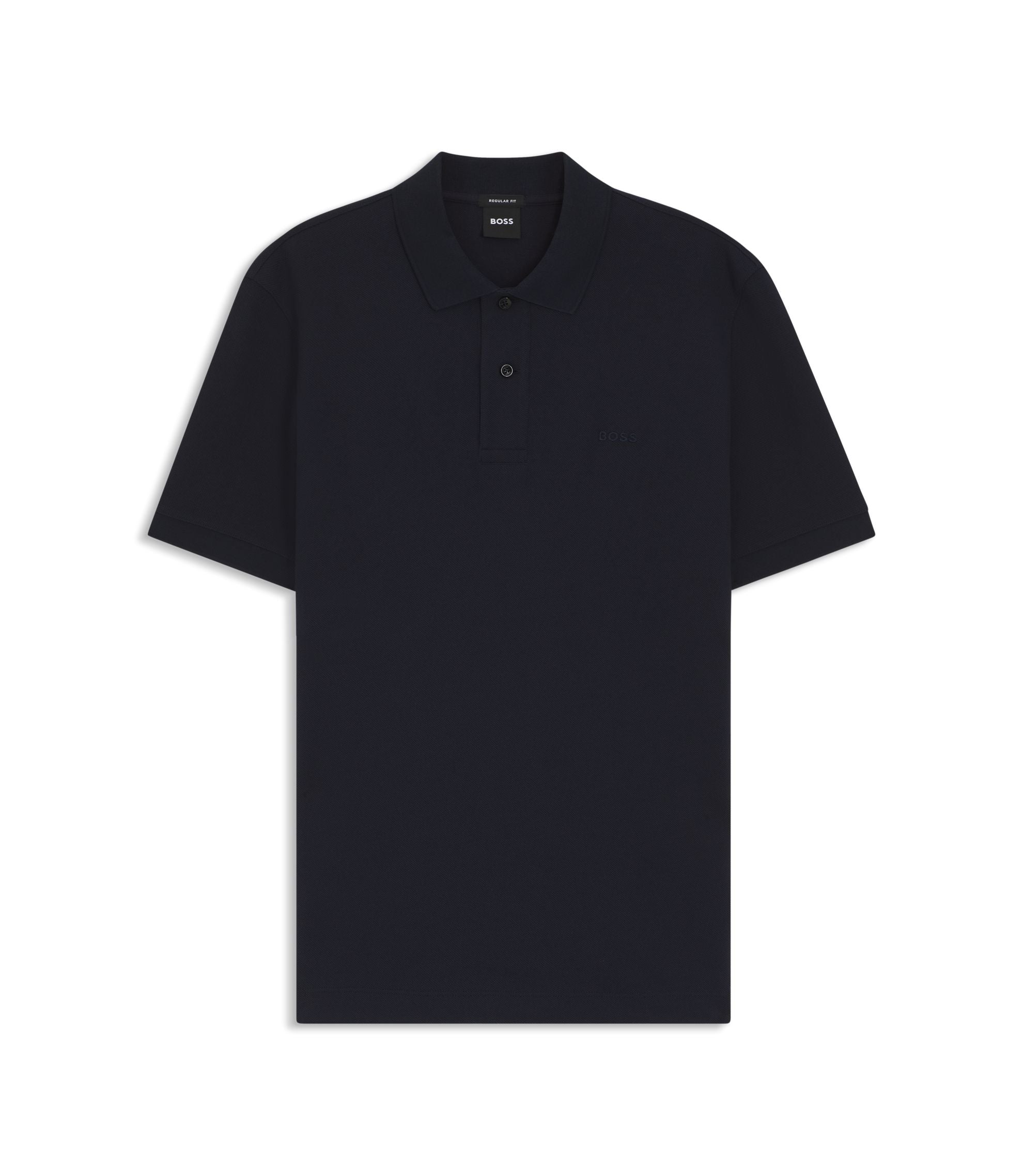 Boss Pallas Polo Shirt In Cotton Piqu With Embroidered Logo Dark Blue