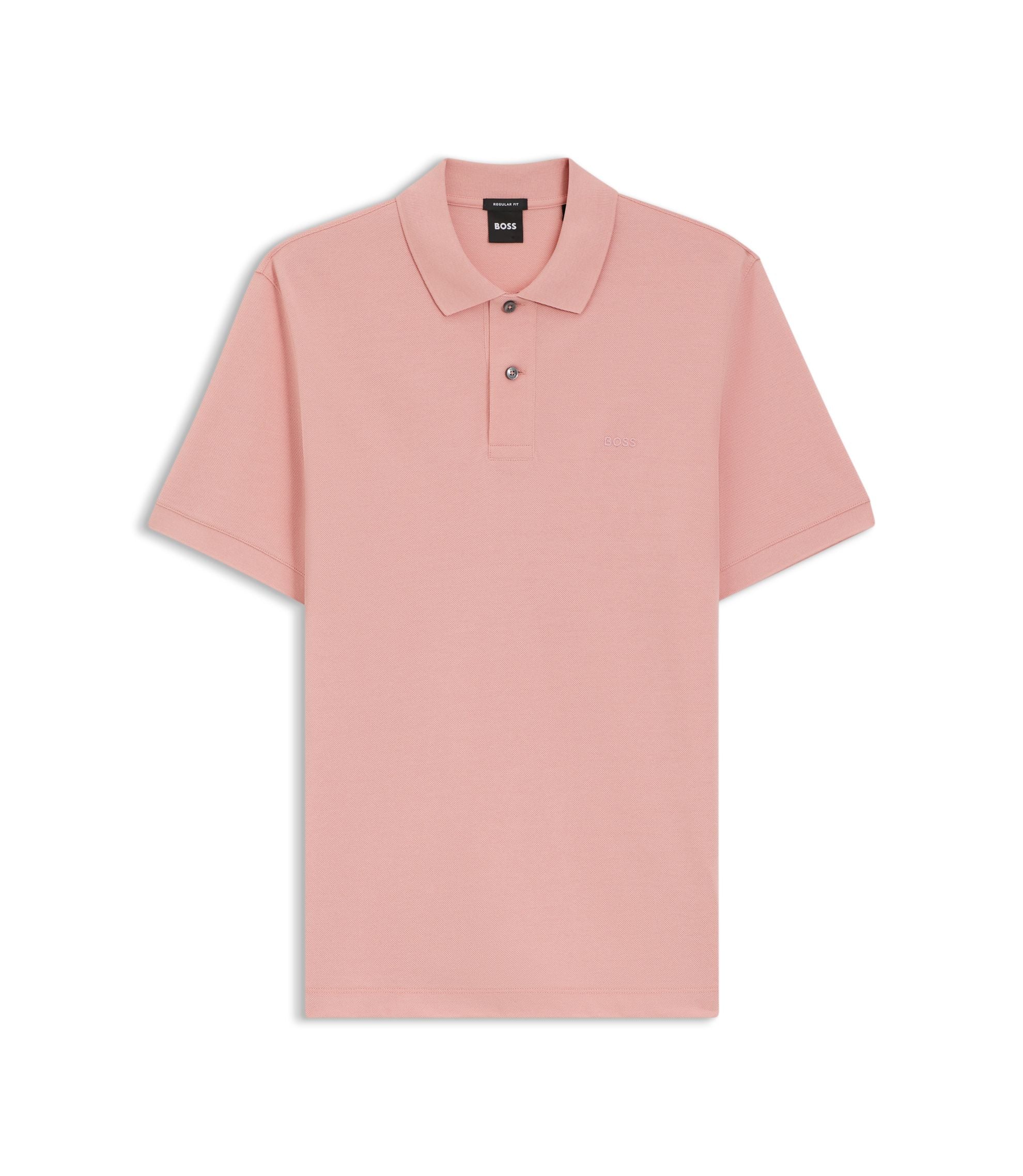 Boss Pallas Polo Shirt In Cotton Piqu With Embroidered Logo Light Pink