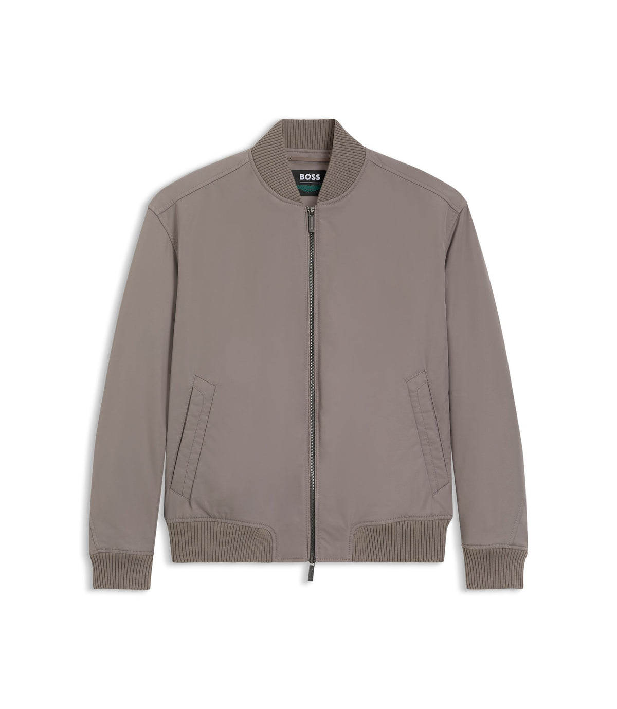 Boss X Aston Martin Bomber Jacket In Water Repellent Twill Light Grey