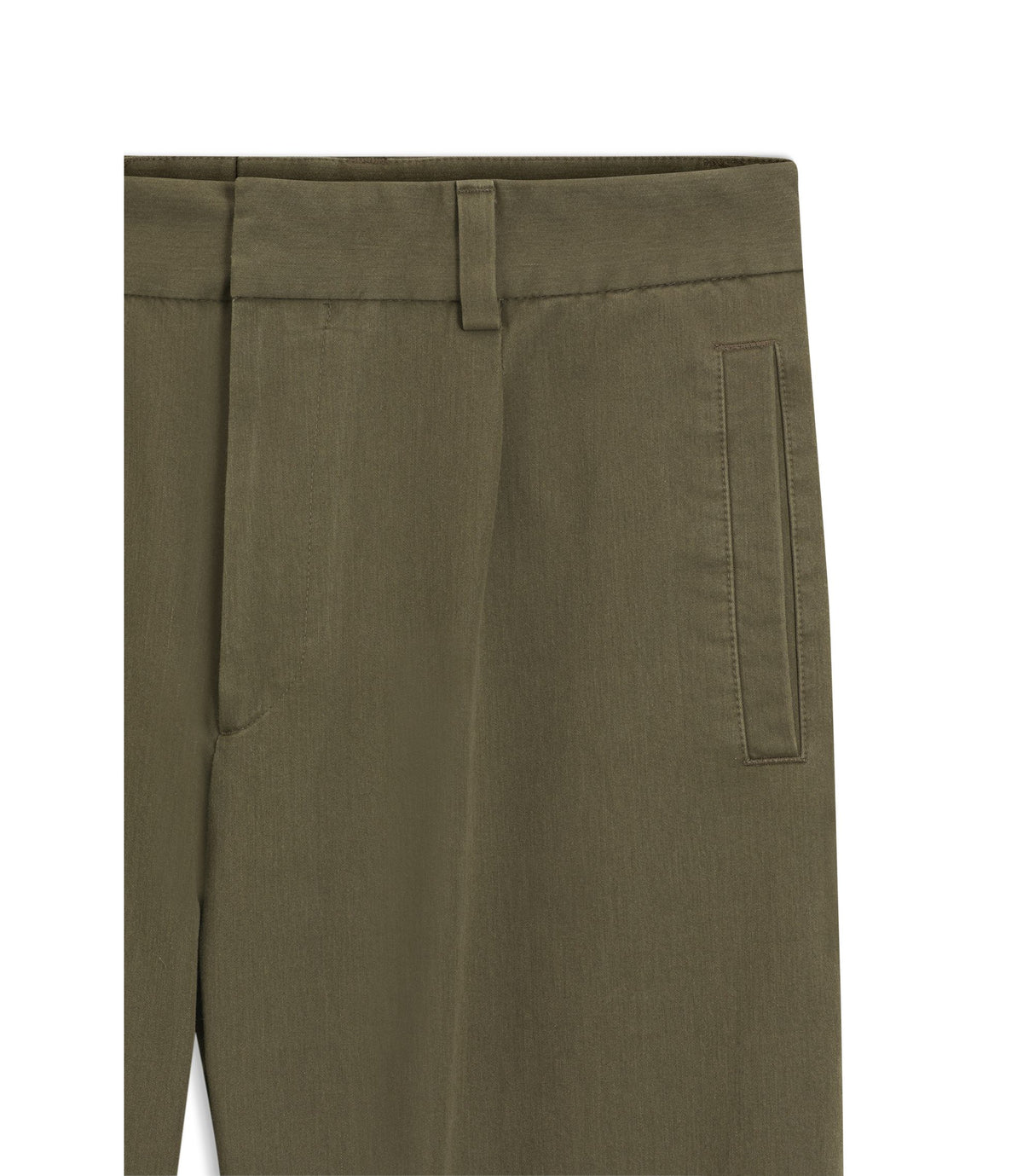 Hugo Modern Fit Trousers In Cotton Blend Twill Light Green