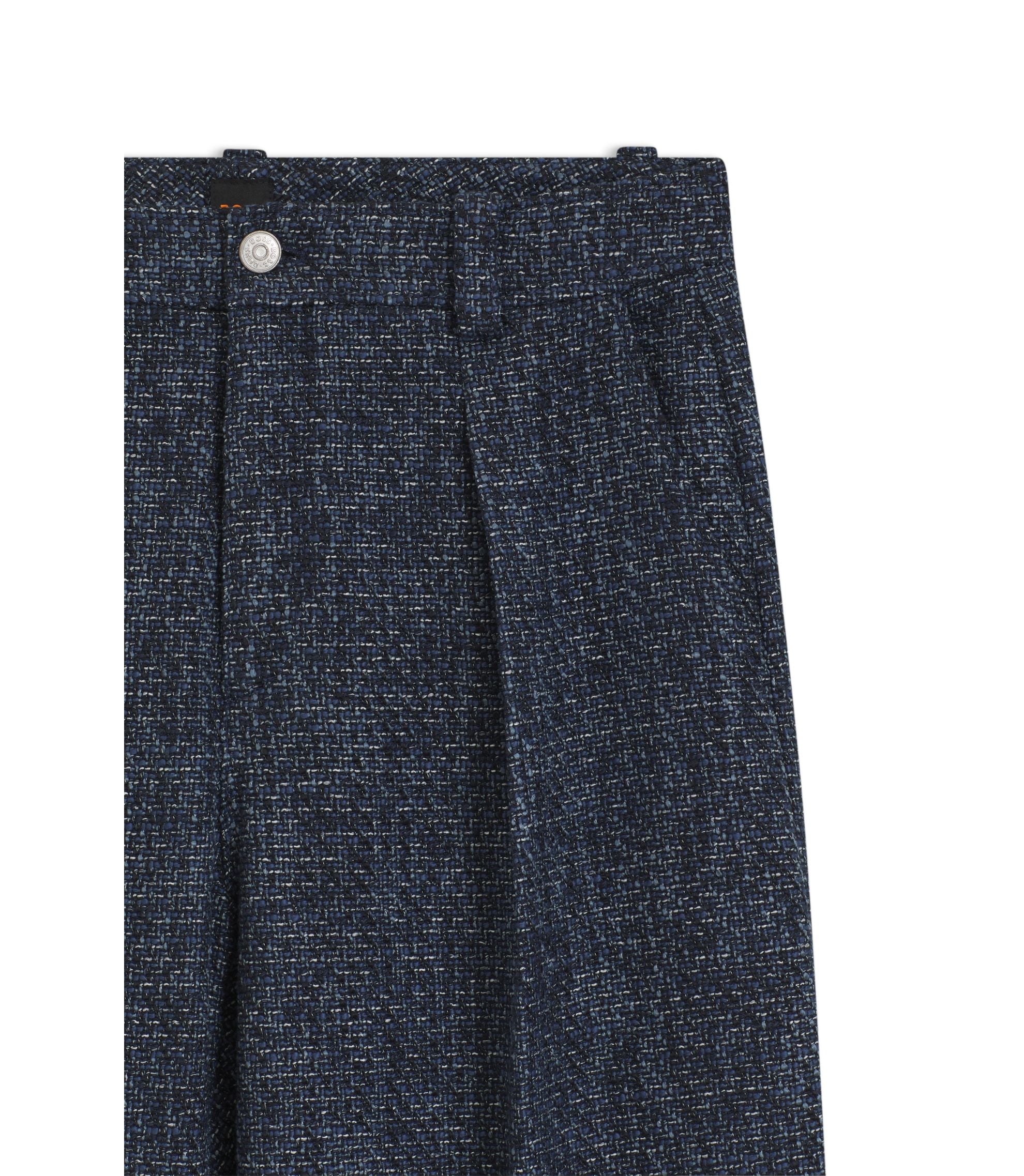 Boss Wide Leg Trousers In Stretch Tweed Patterned Women's