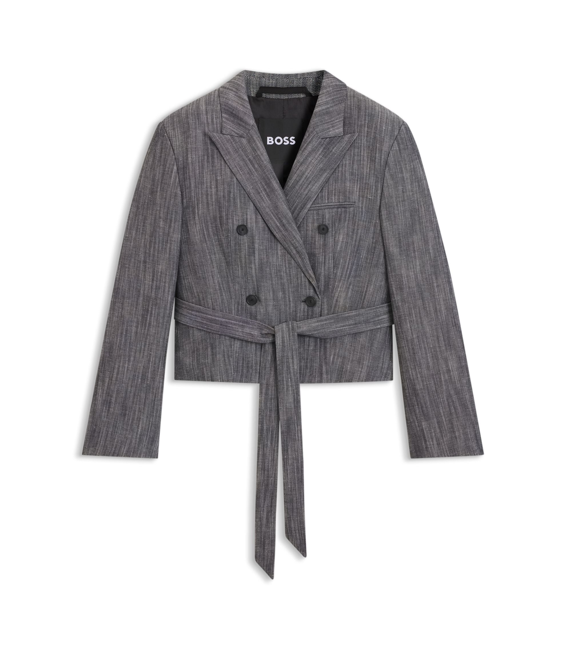 Boss Regular Fit Blazer In Melange Denim Patterned Women's