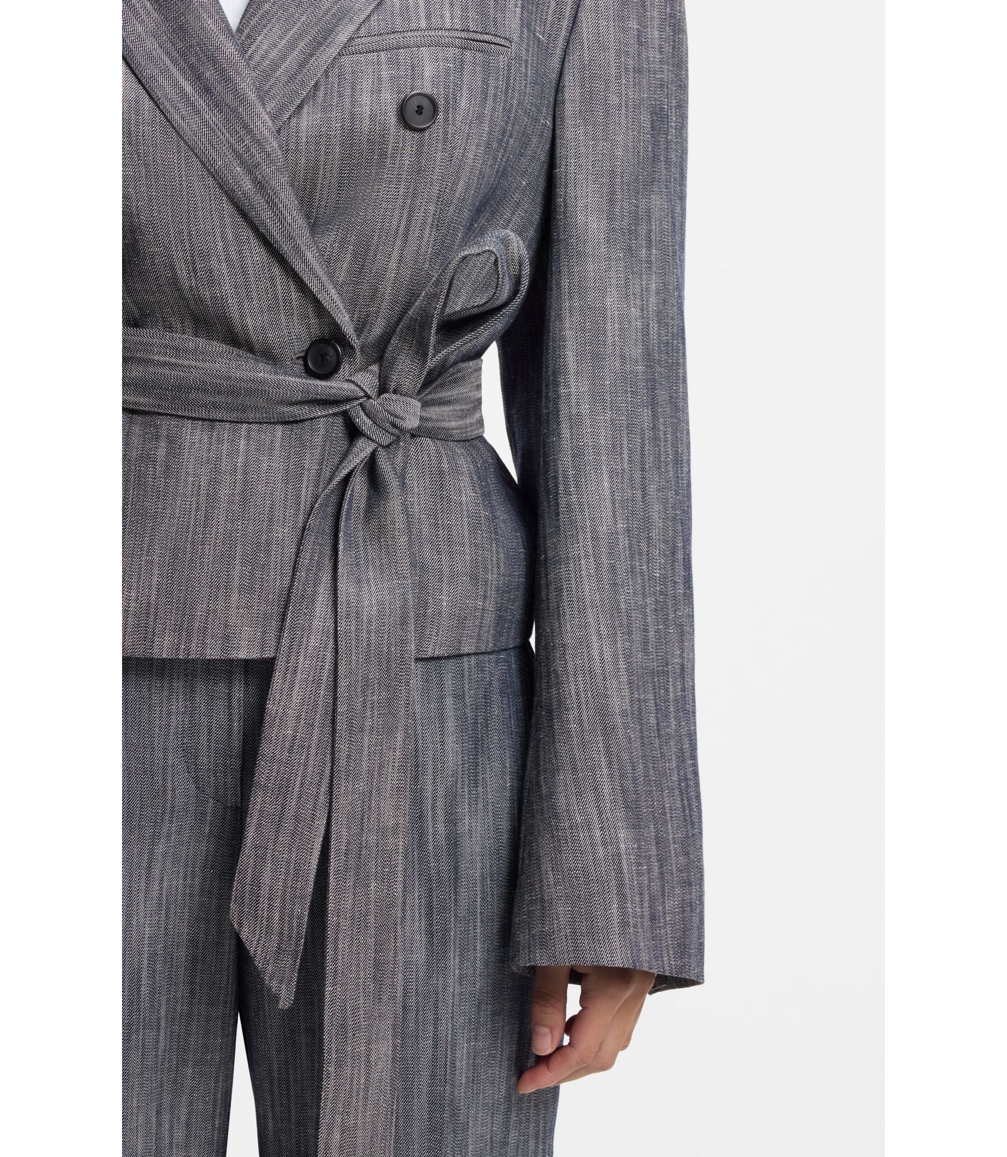 Boss Regular Fit Blazer In Melange Denim Patterned Women's