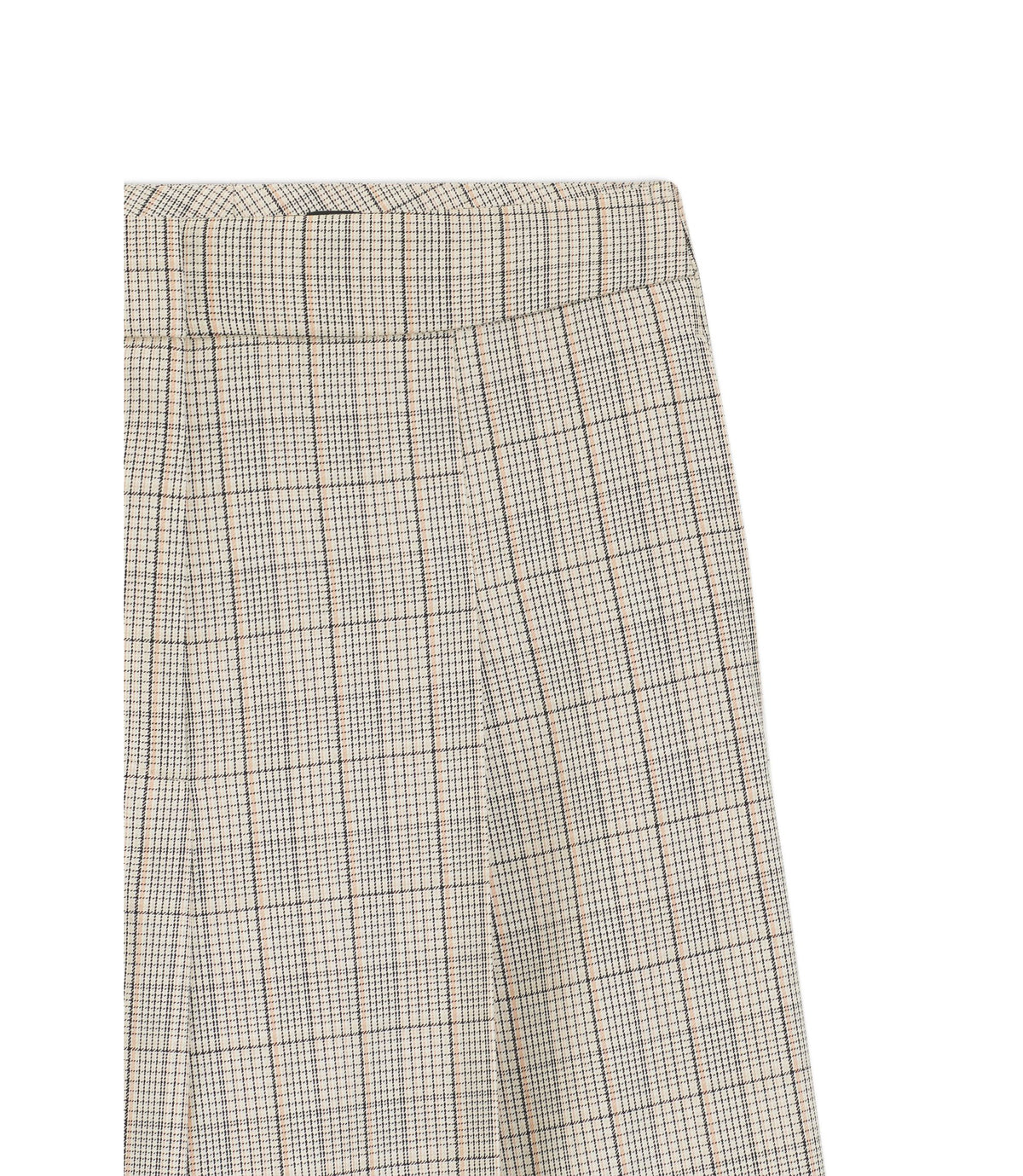 Boss Checked Oversized Fit Trousers In Stretch Wool Patterned Women's