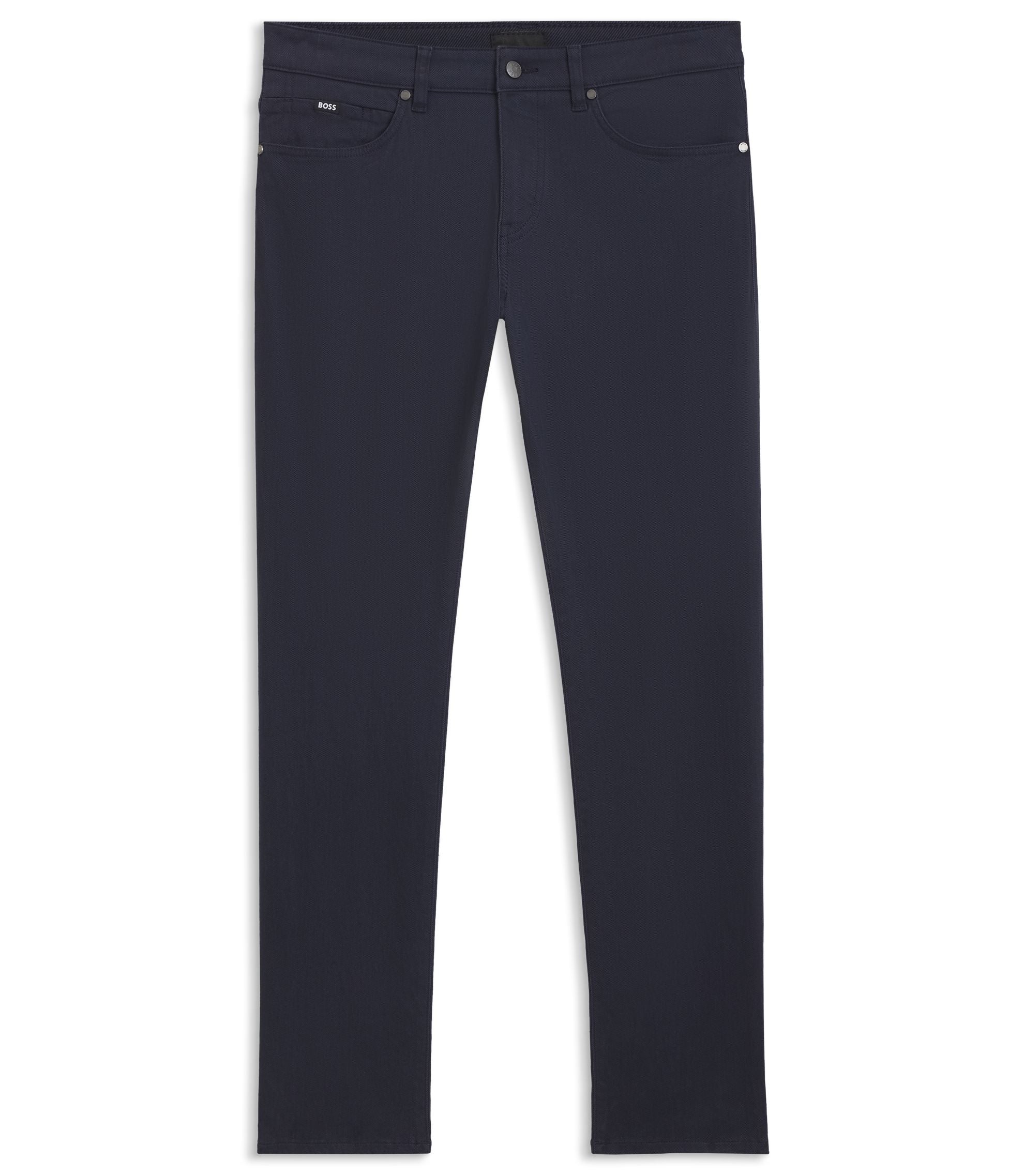 Boss Delaware Slim Fit Jeans In Stretch Denim Dark Blue