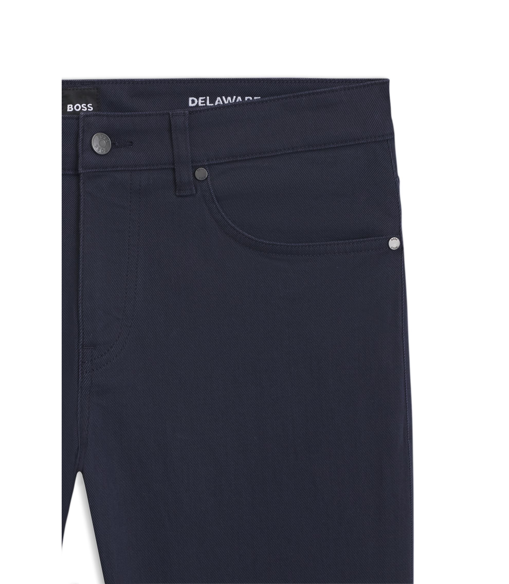 Boss Delaware Slim Fit Jeans In Stretch Denim Dark Blue