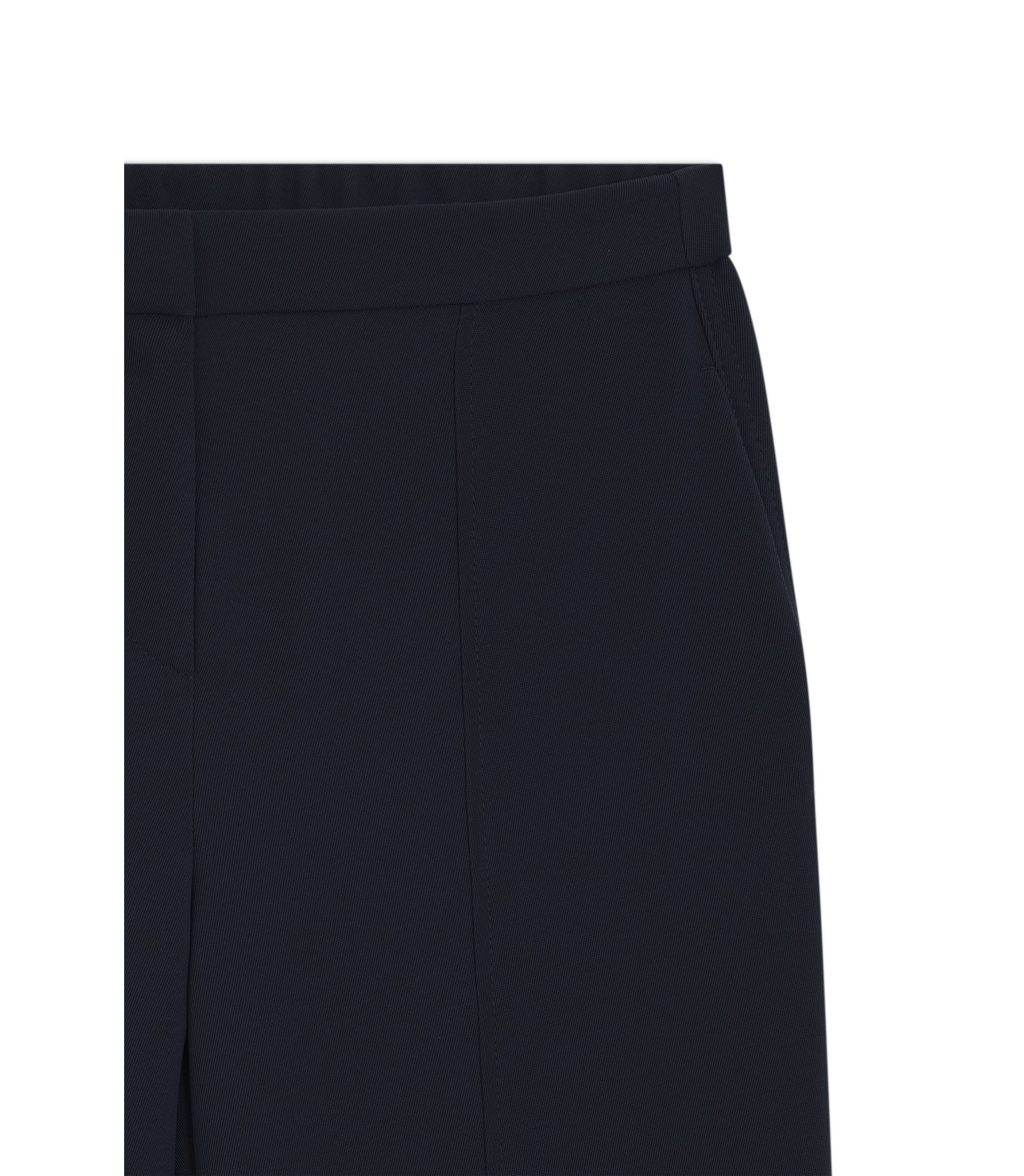Boss Relaxed Fit Trousers In Wrinkle Resistant Crepe Dark Blue Women's