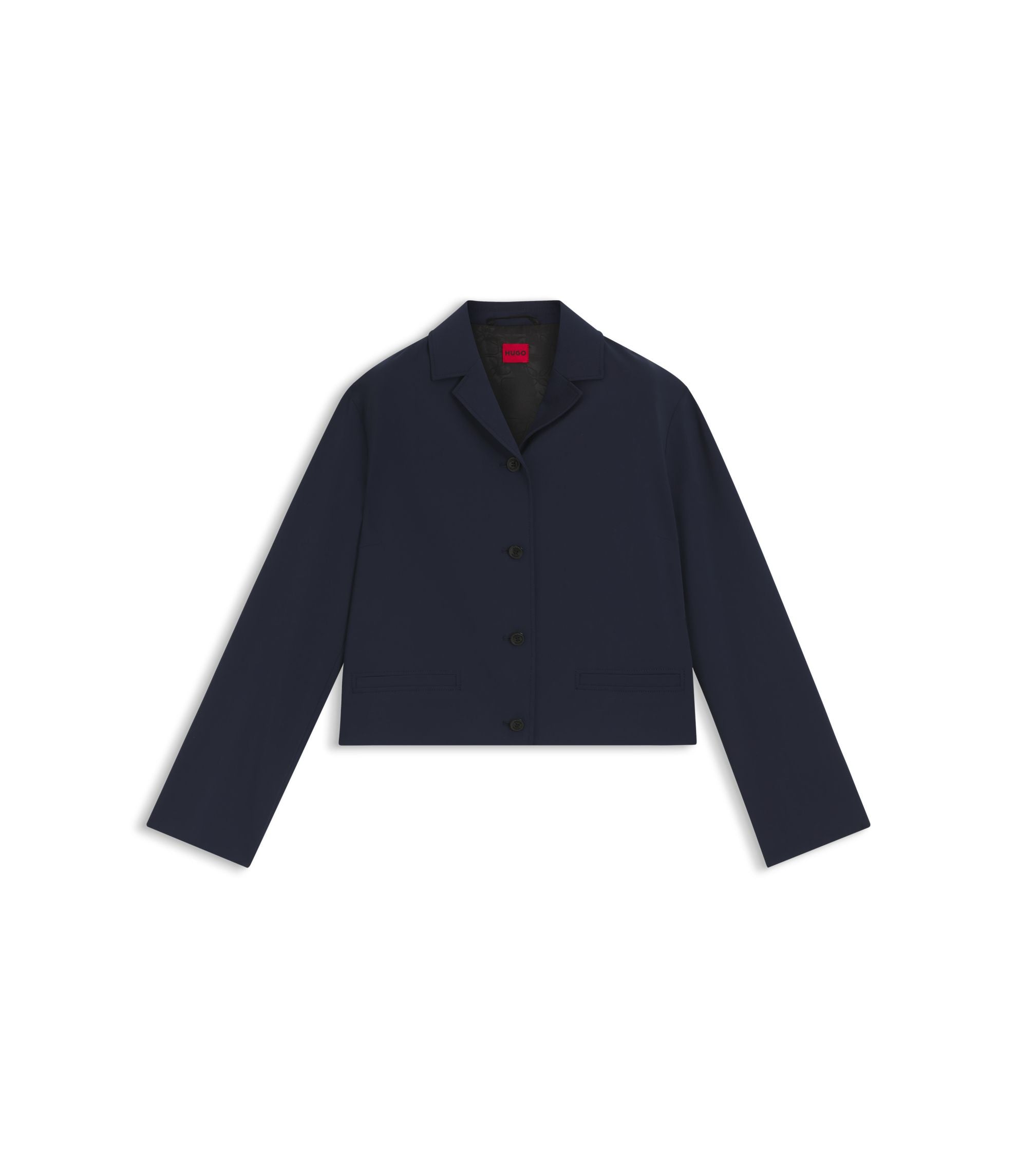 Hugo Regular Fit Blazer In Stretch Fabric Dark Blue Women's