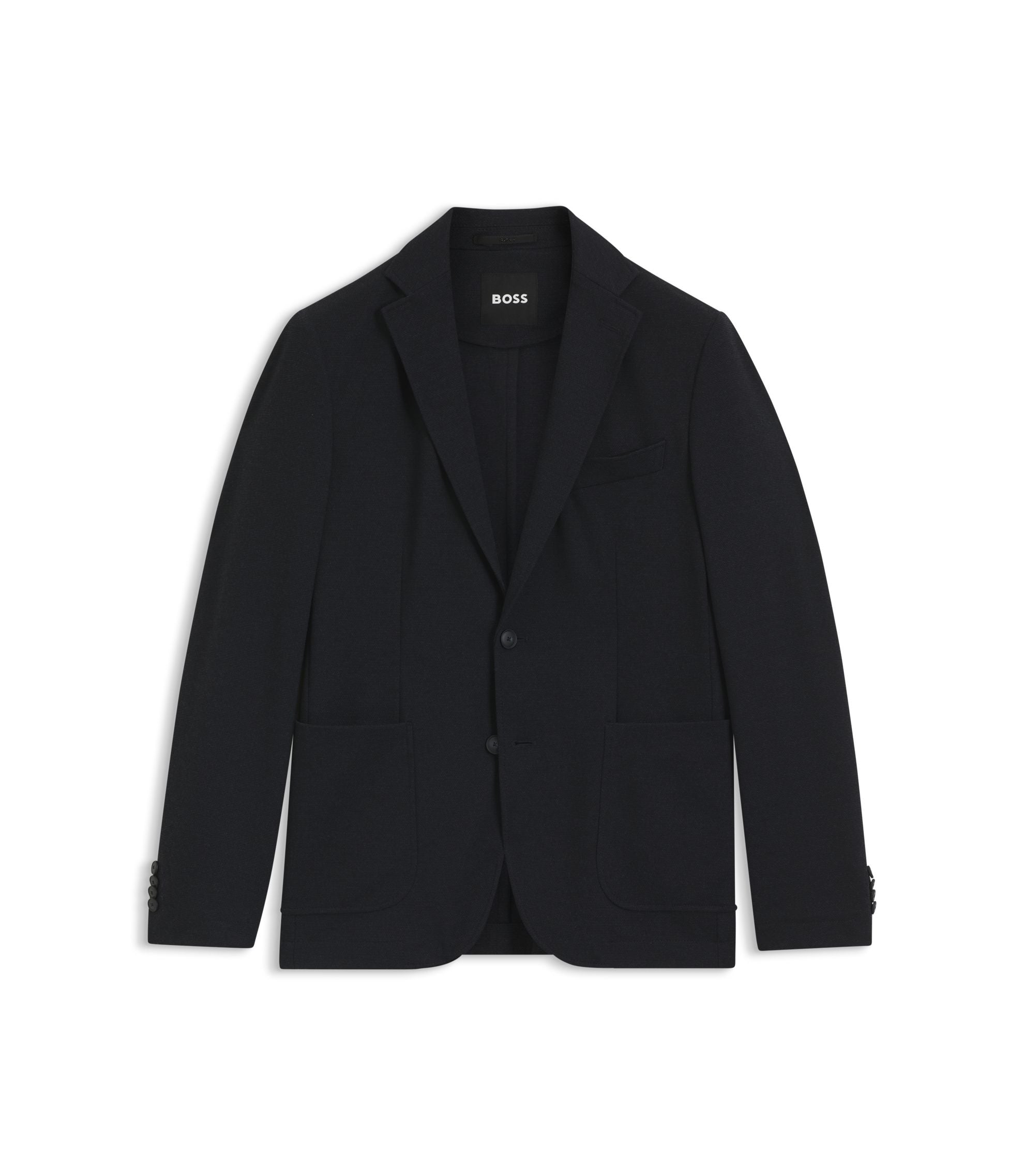 Boss Slim Fit Jacket In Performance Stretch Fabric Dark Blue