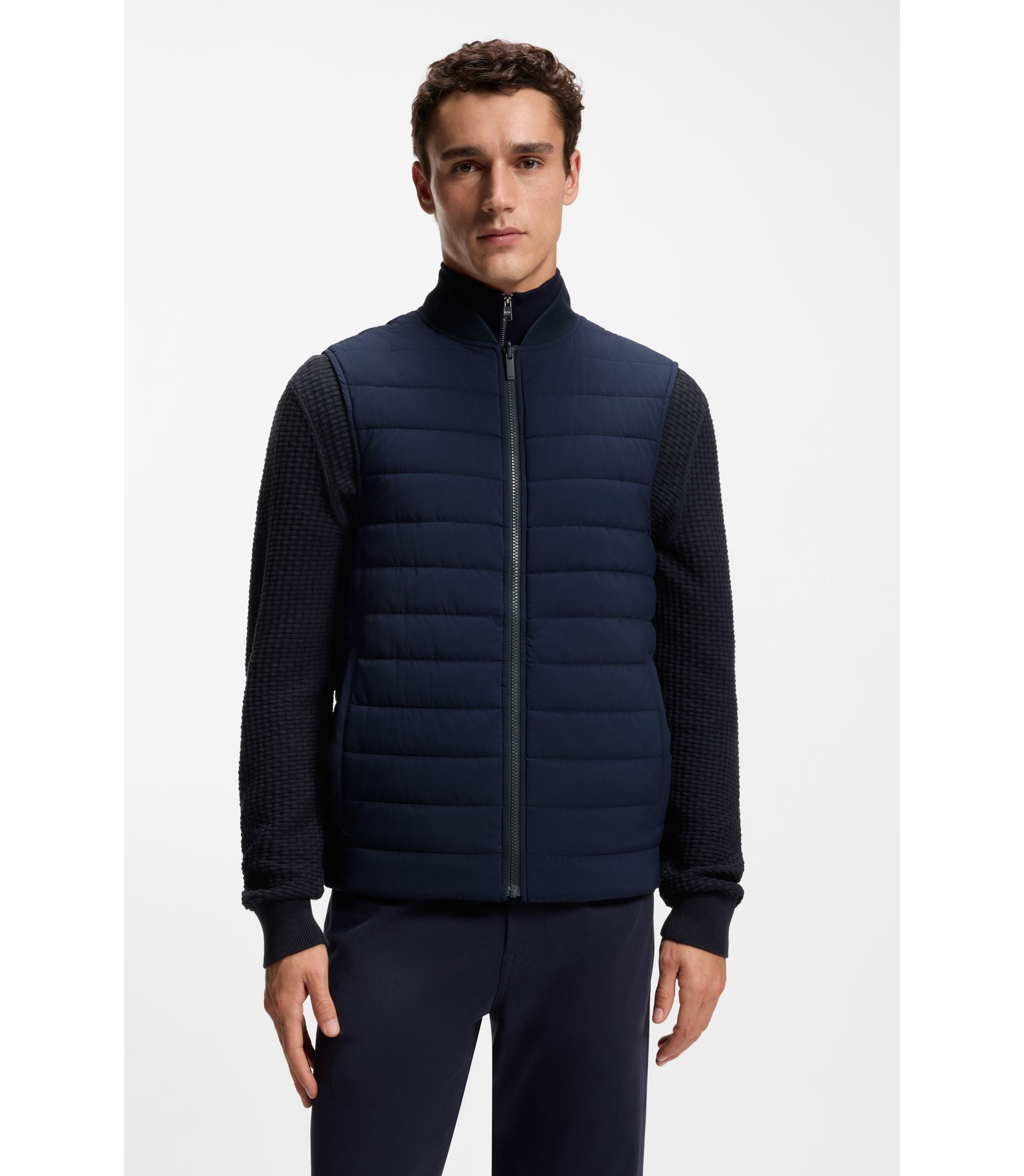 Boss Wrinkle Resistant 3 In 1 Coat With Water Repellent Finish Dark Blue