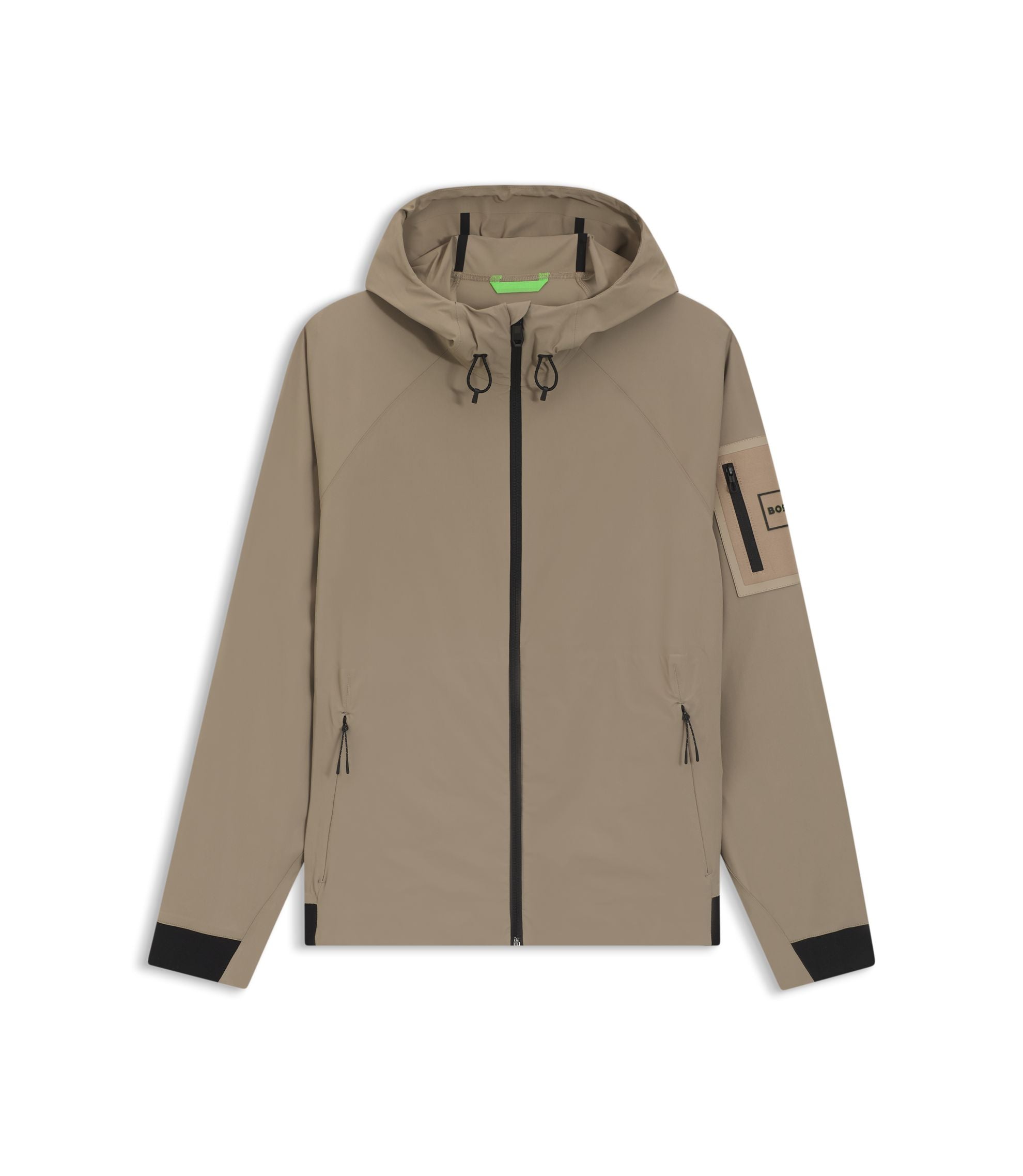 Boss Water Repellent Jacket With Micro Waffle Structure Light Green