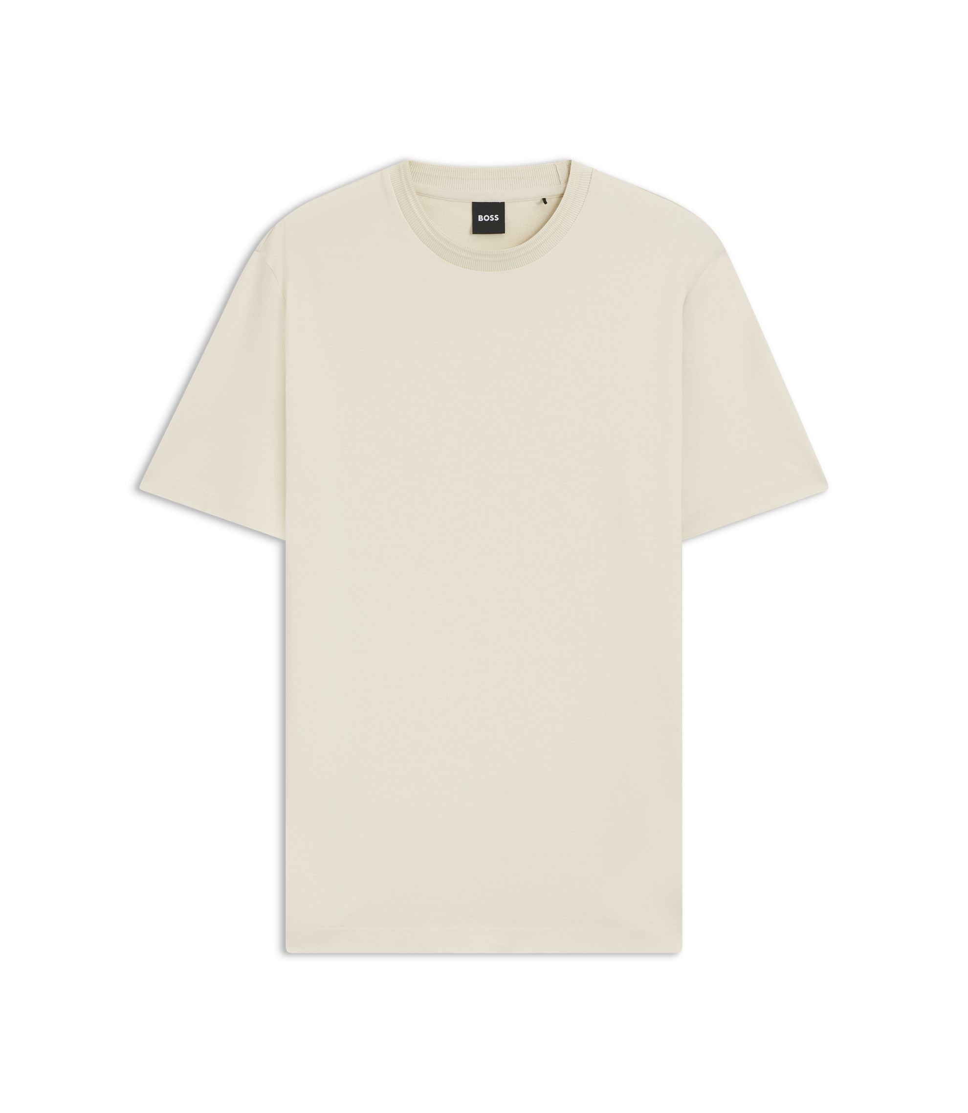 Boss Inner Monogram T Shirt In A Cotton Blend White