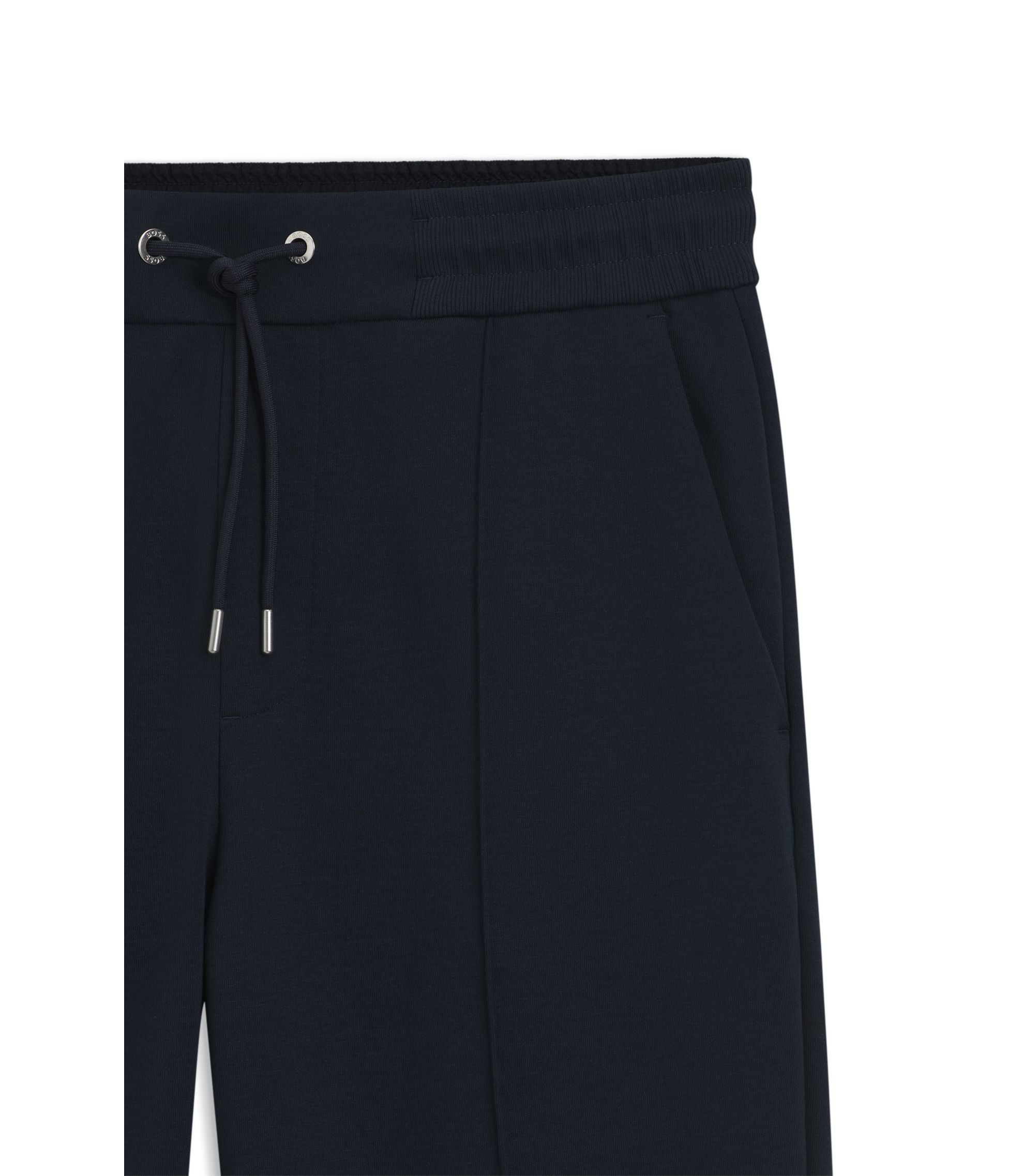 Boss Drawcord Waist Trousers In A Regular Fit Dark Blue