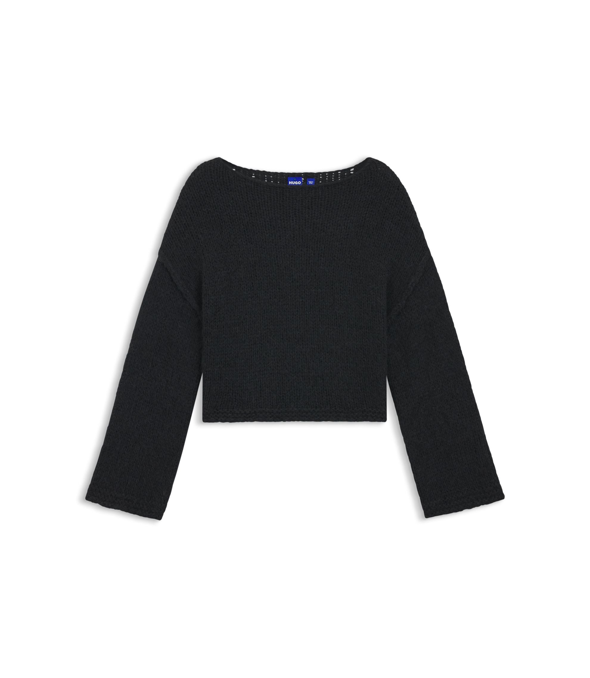 Hugo Happy Hugo Sweater In An Oversized Fit Black Women's