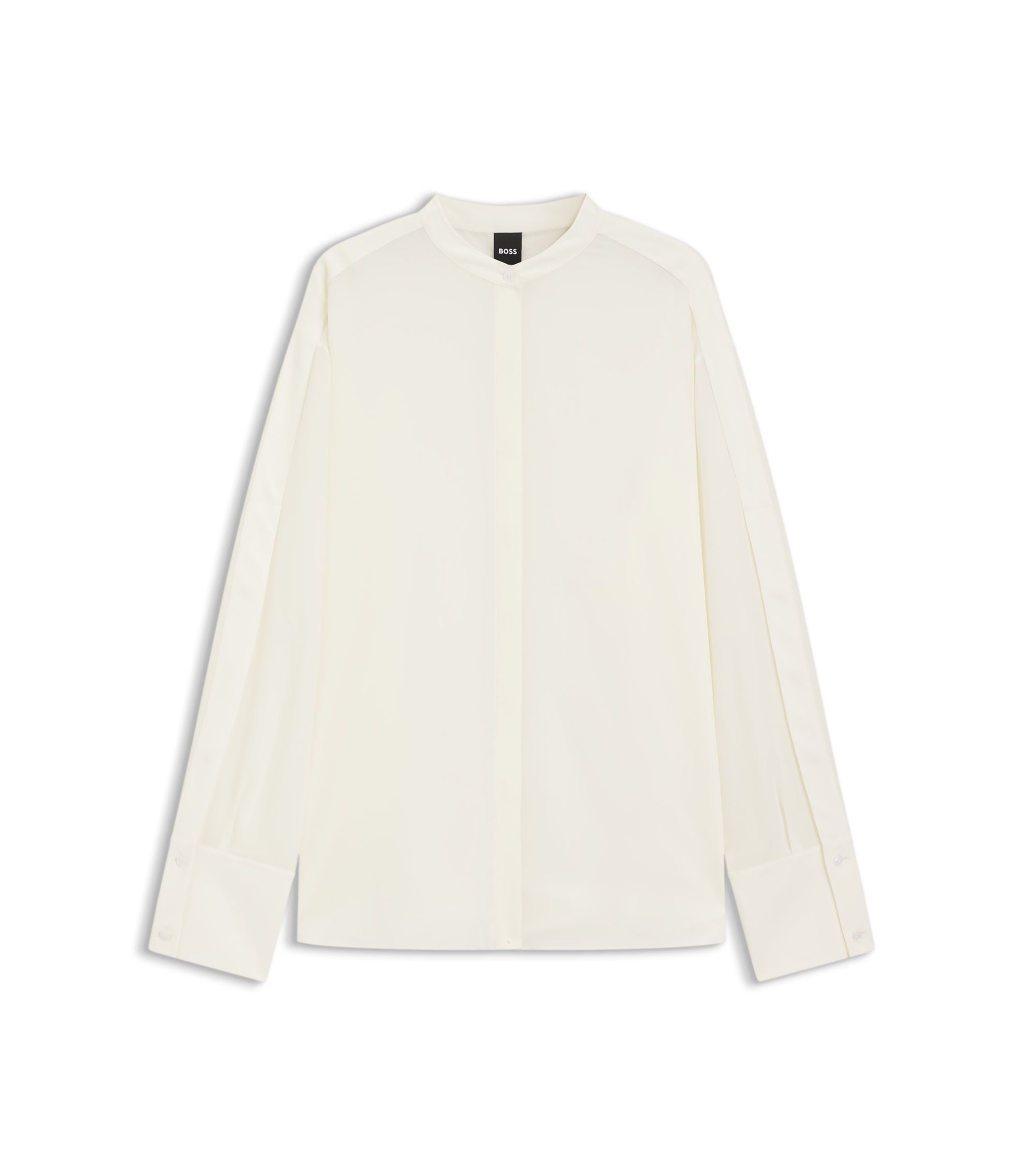 Boss Regular Fit Blouse In Sandwashed Silk White Women's