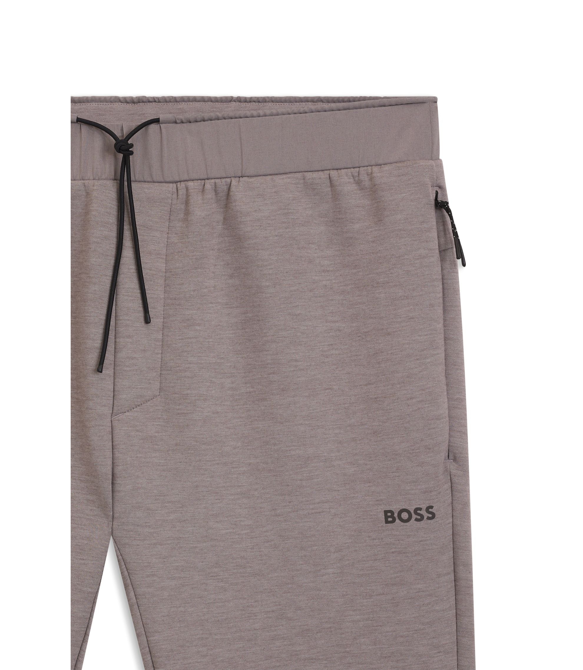 Boss Reflective Detail Tracksuit Bottoms In A Regular Fit Light Grey