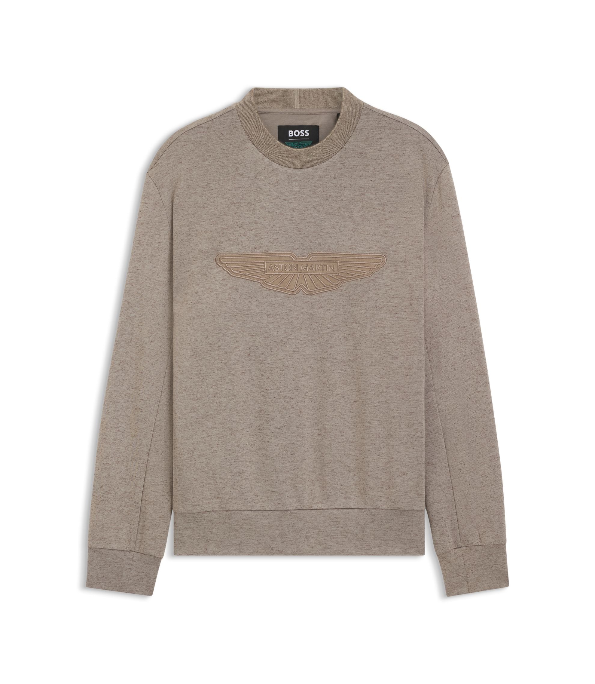 Boss X Aston Martin Sweatshirt With Wing Detail Light Grey