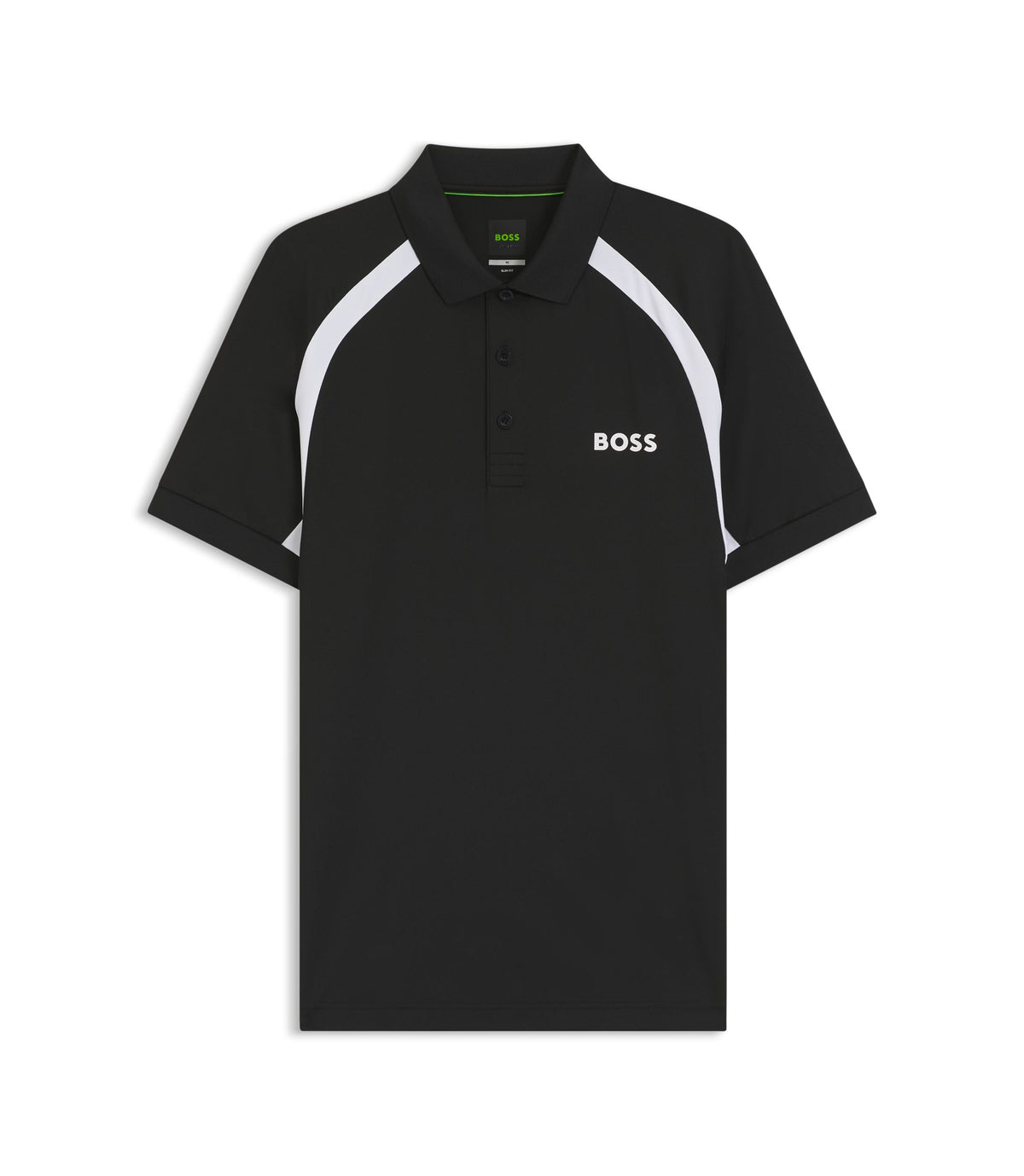 Boss Active Quick Dry Slim Fit Polo Shirt With Four Way Stretch Black
