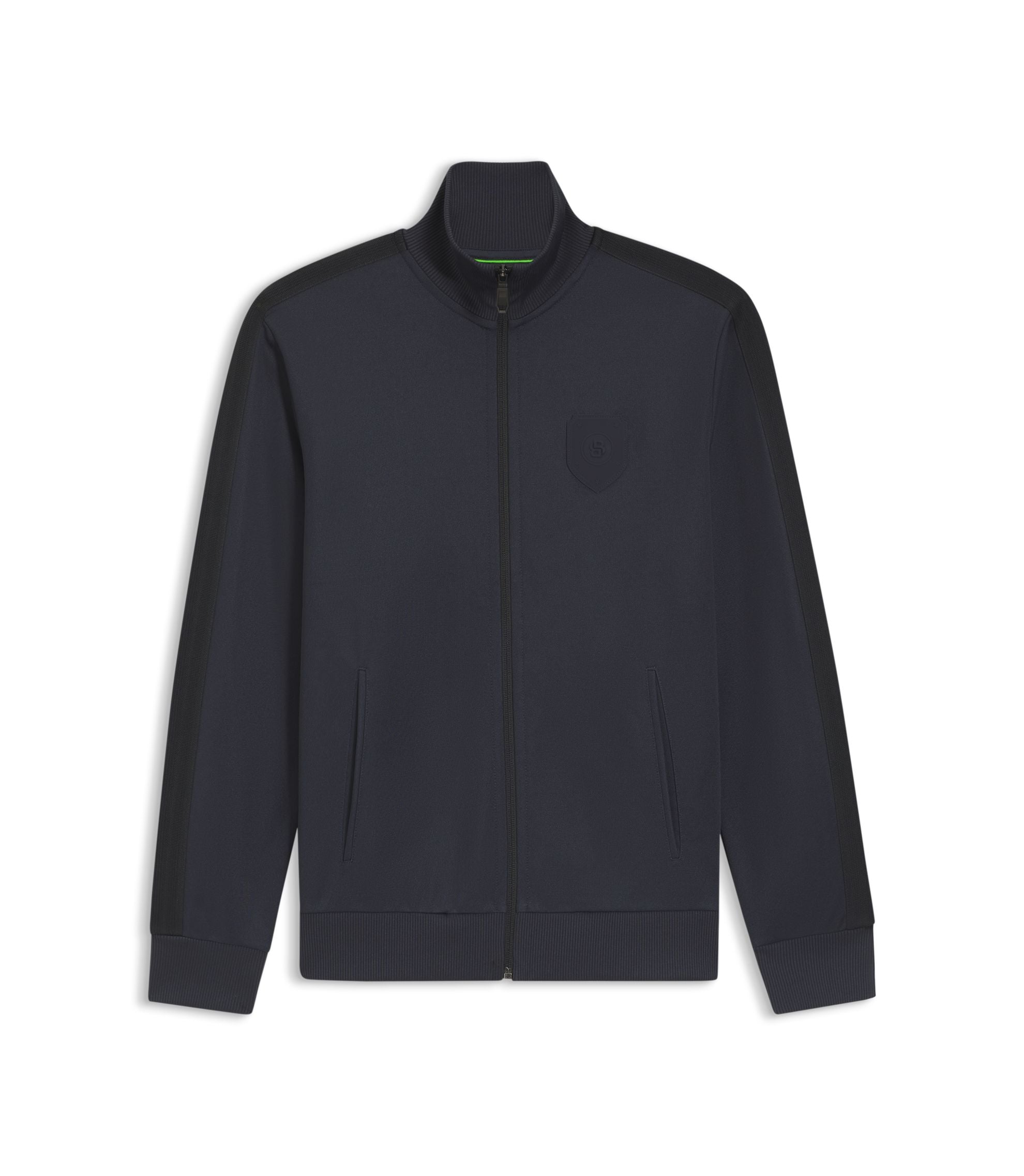 Boss Crest Logo Sweatshirt In A Relaxed Fit Dark Blue