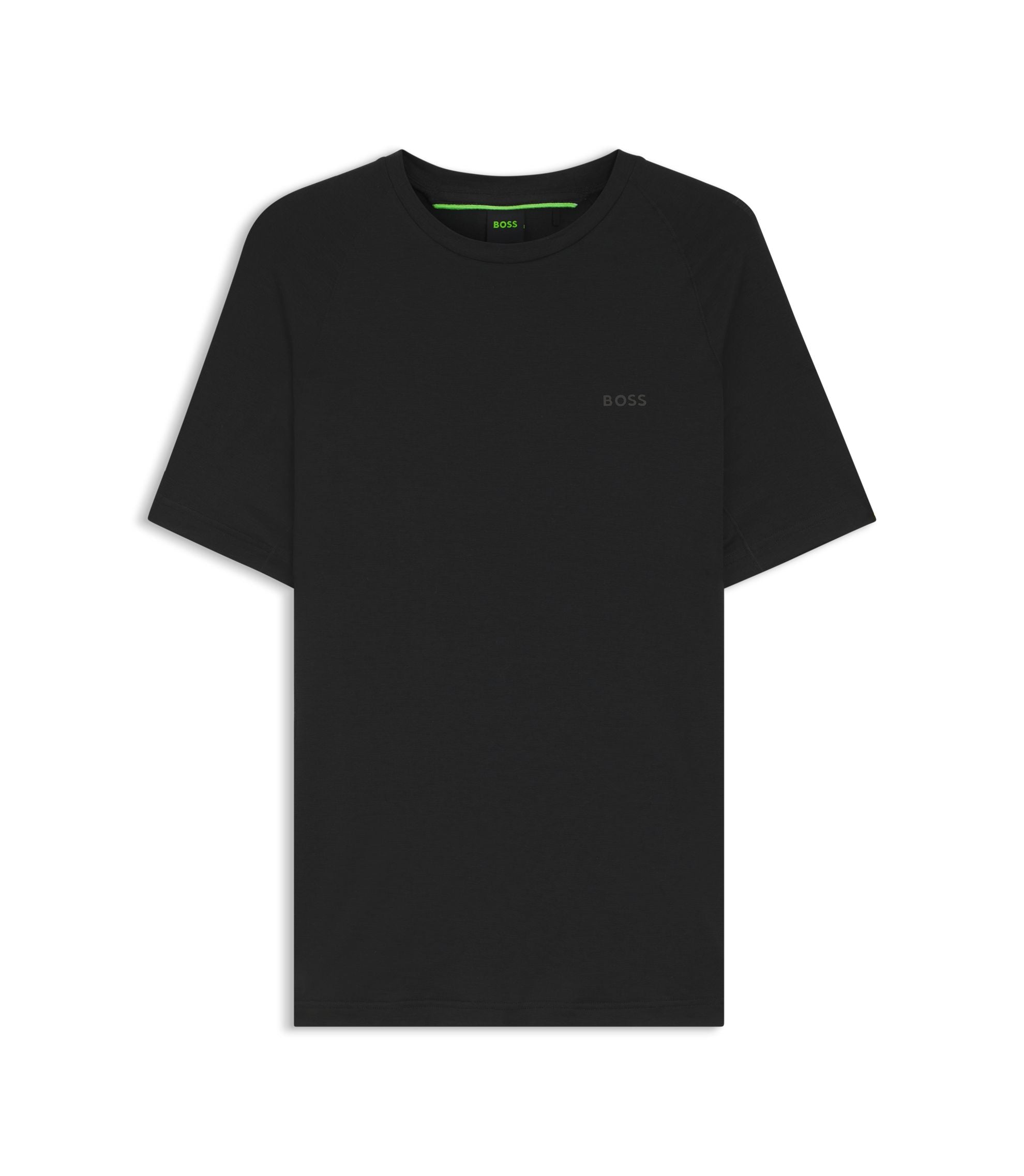 Boss Logo Detail T Shirt In A Slim Fit Black