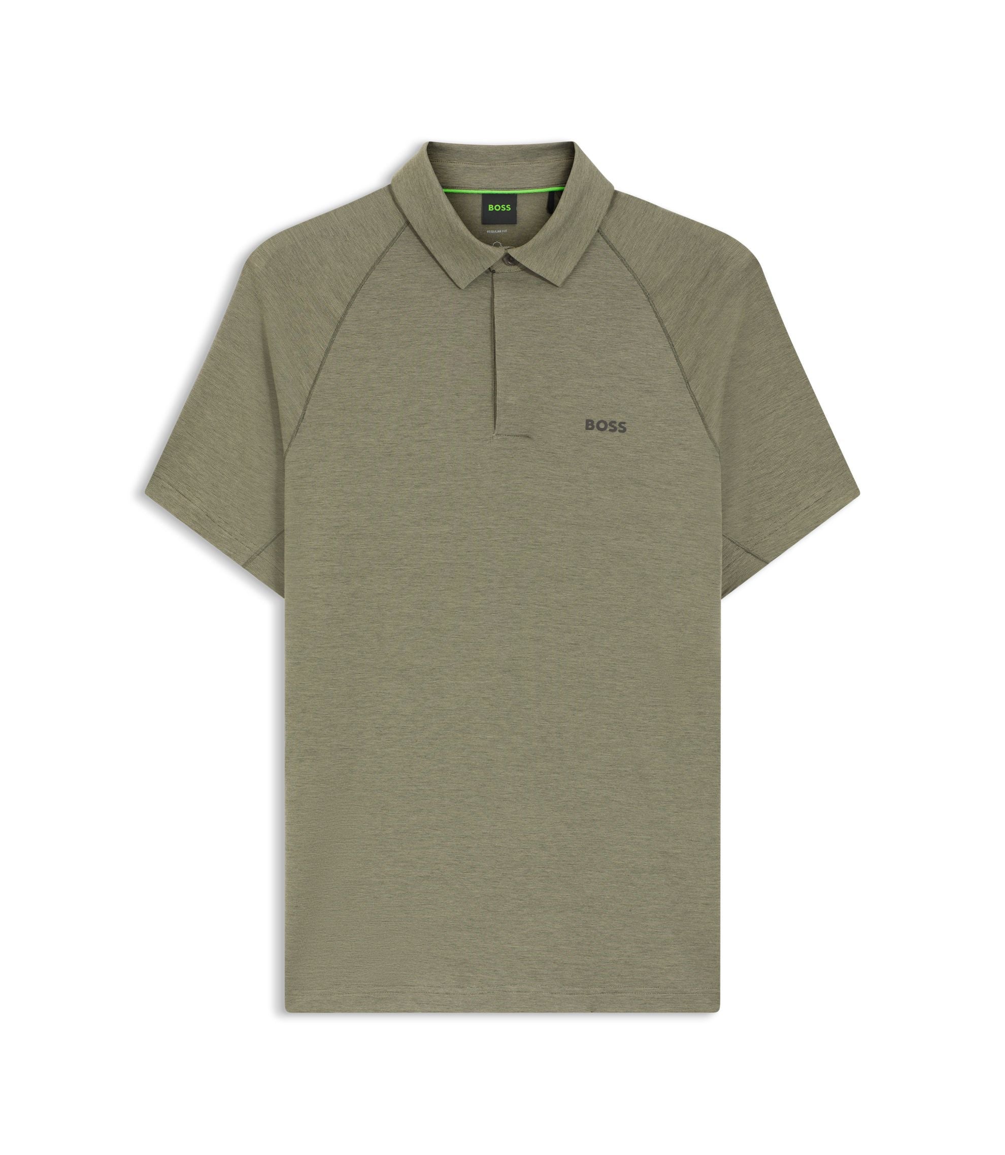 Boss Slim Fit Polo Shirt With Temperature Regulating Performance Khaki