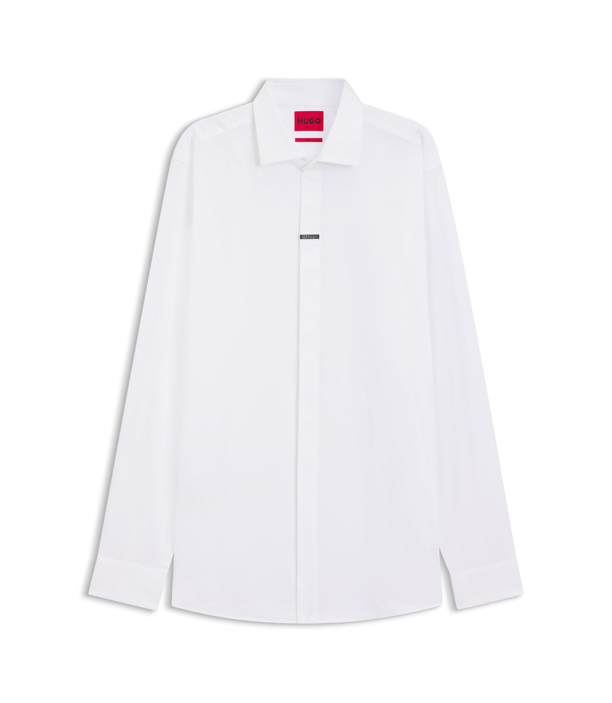 Hugo Modern Fit Shirt In Stretch Cotton White