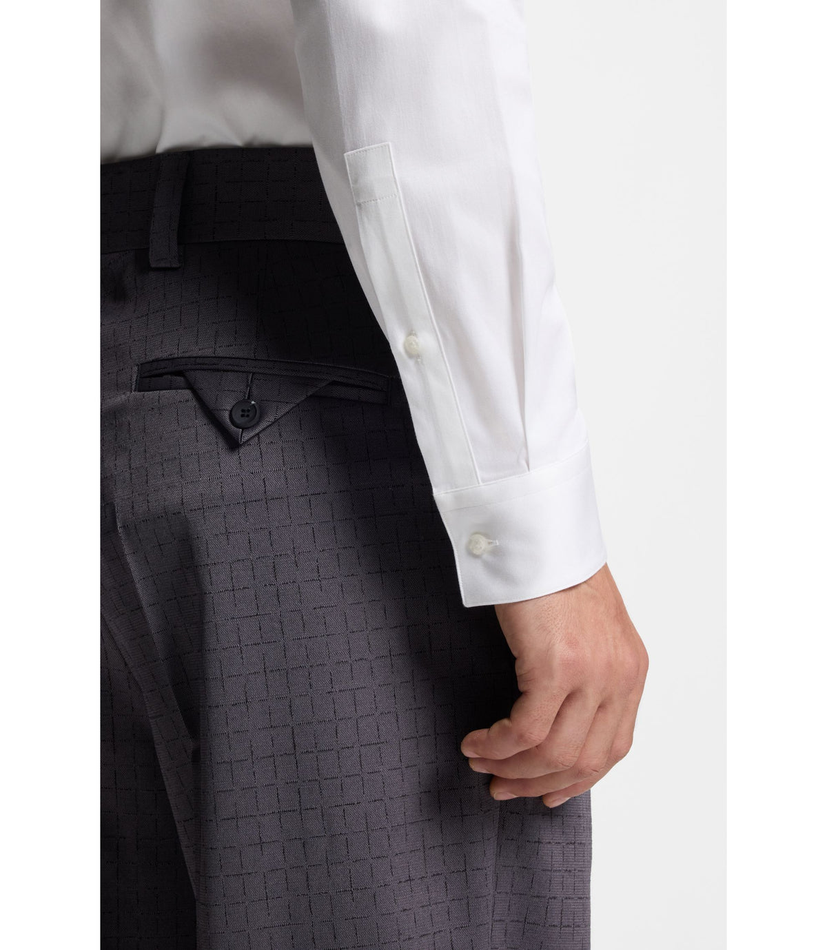 Hugo Modern Fit Shirt In Stretch Cotton White