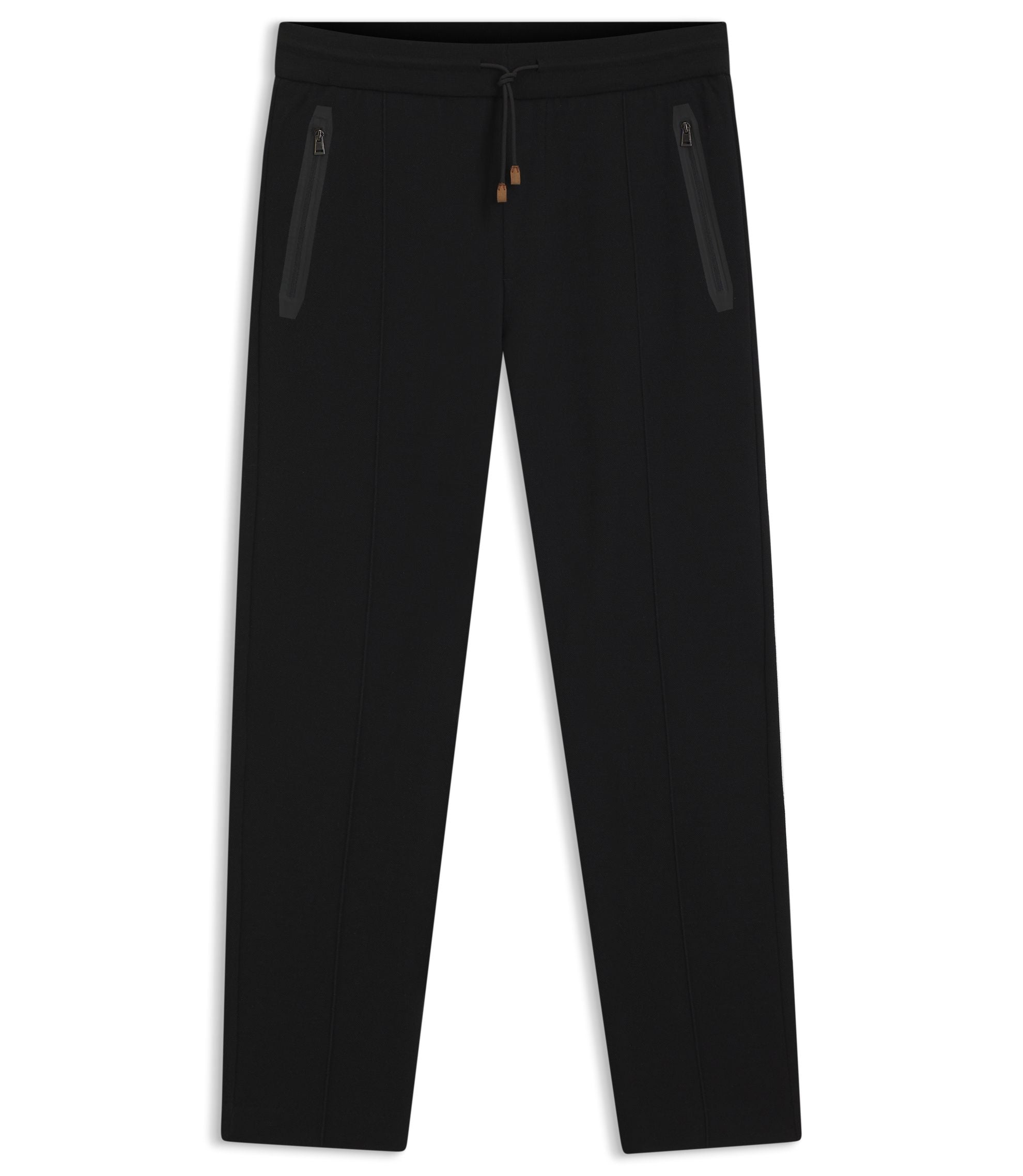 Boss Cotton Blend Tracksuit Bottoms In A Regular Fit Black