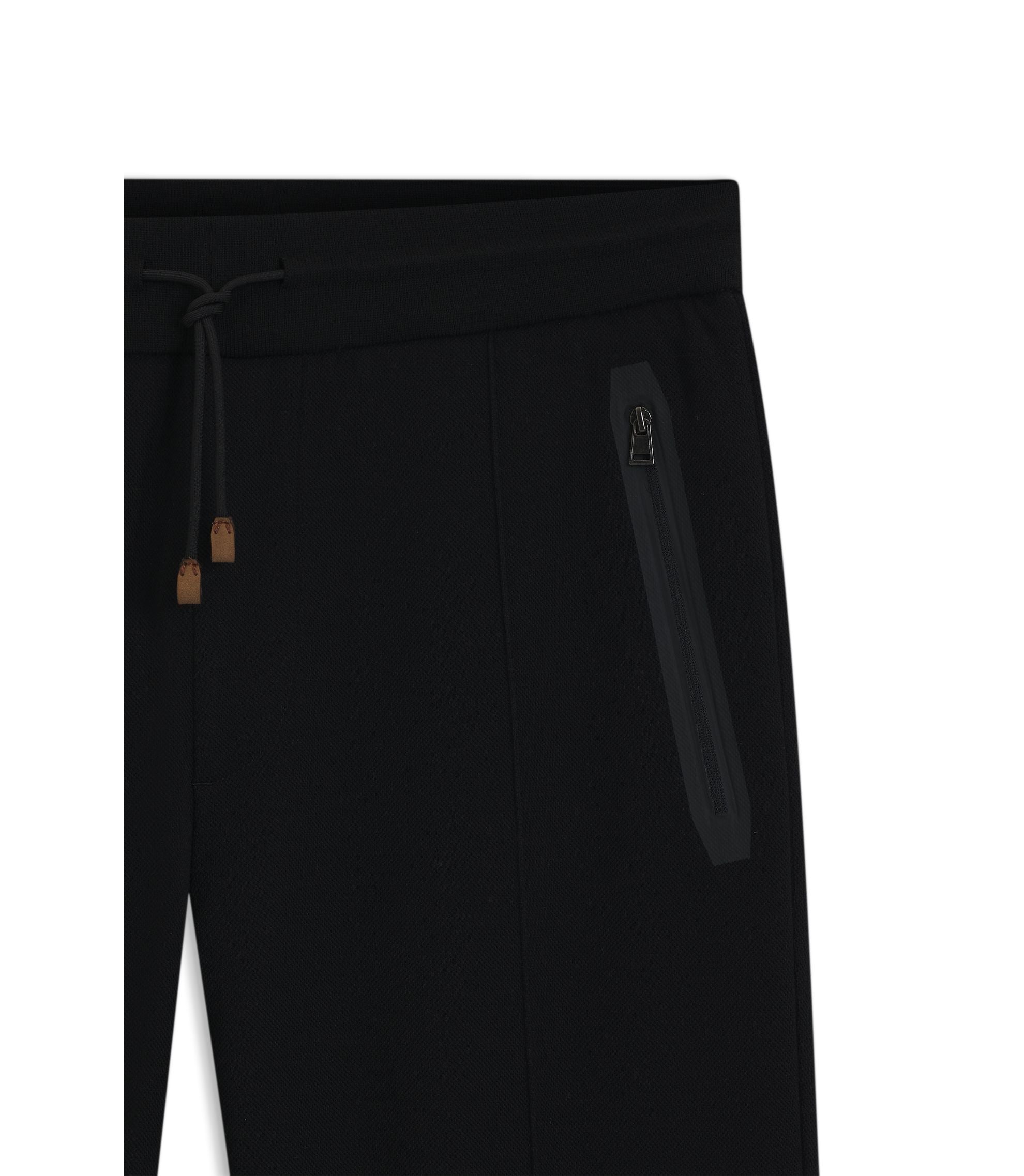 Boss Cotton Blend Tracksuit Bottoms In A Regular Fit Black