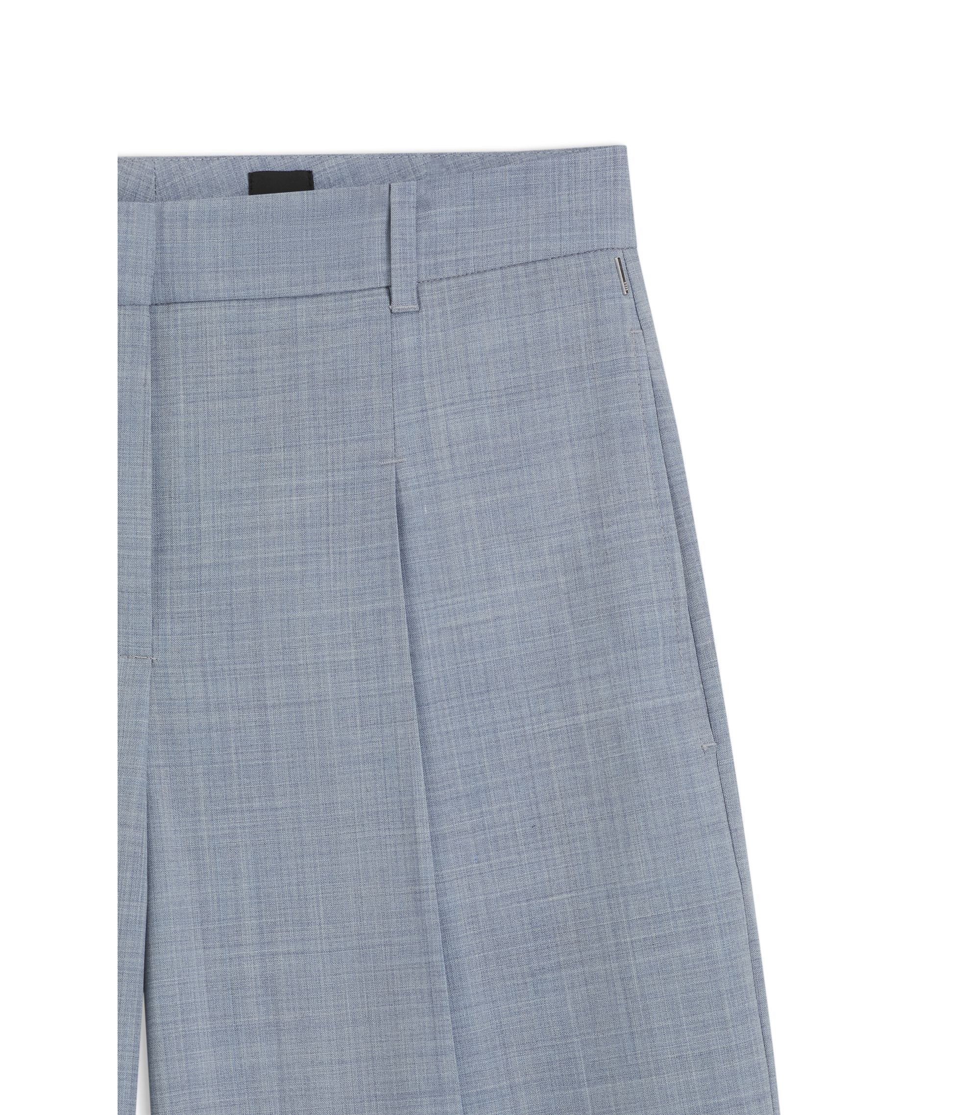 Boss Regular Fit Trousers In Virgin Wool Light Blue Women's