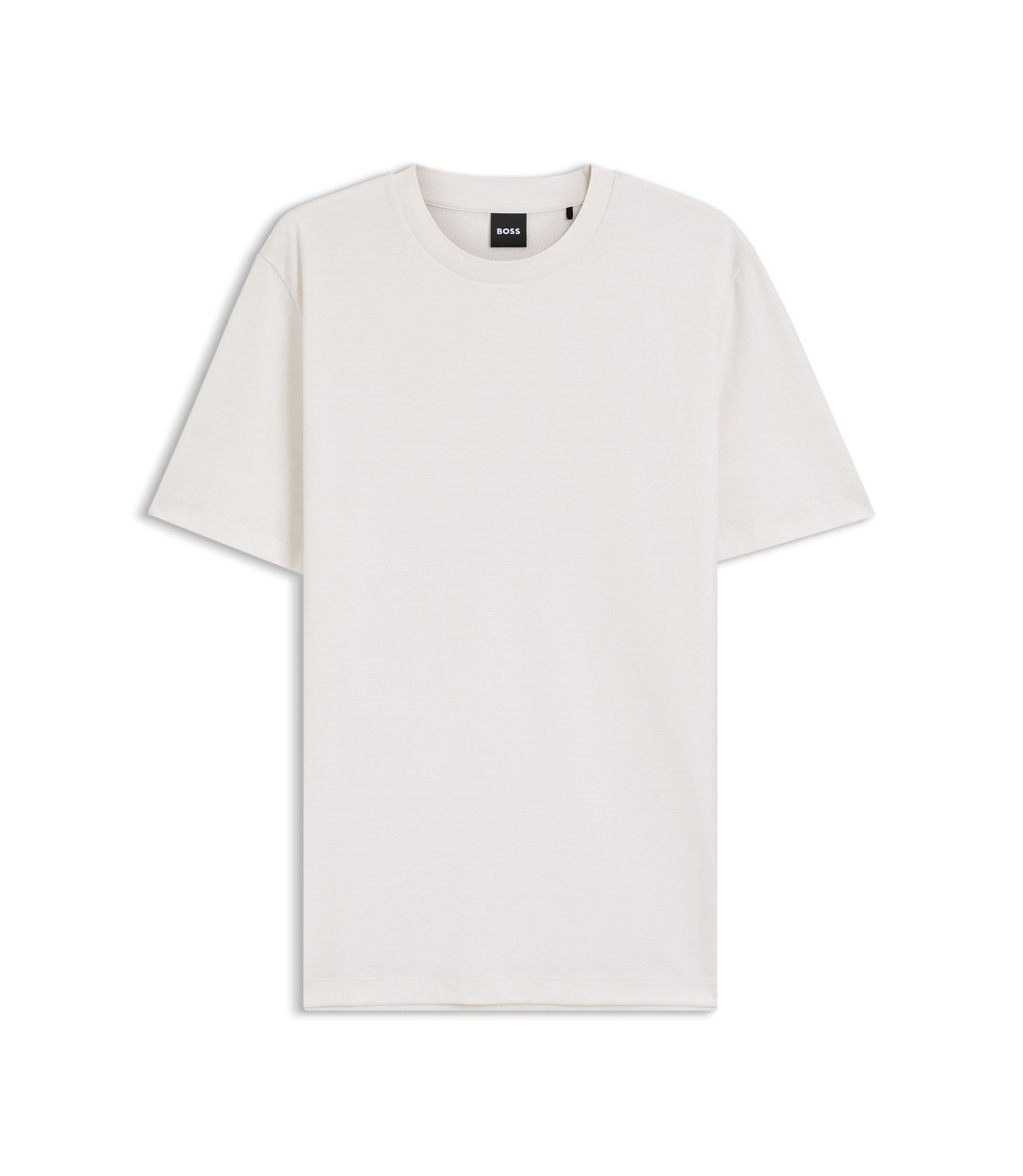 Boss Bubble Structure T Shirt In Cotton White