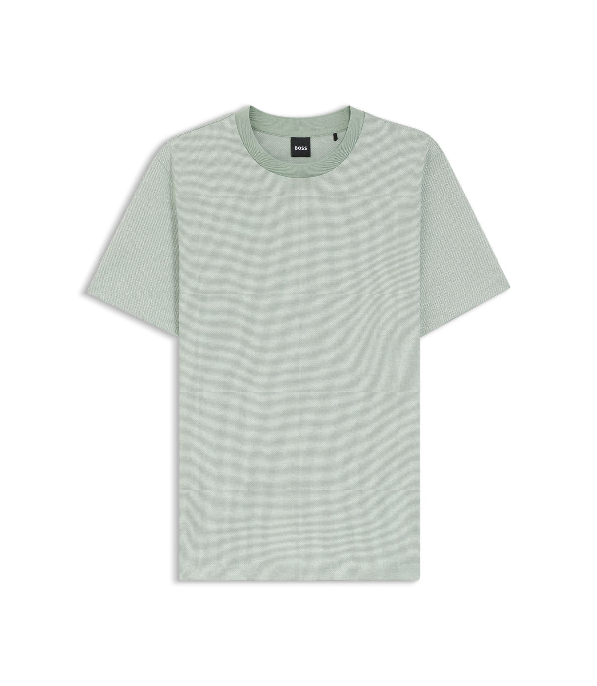Boss Bubble Structure T Shirt In Cotton Light Green