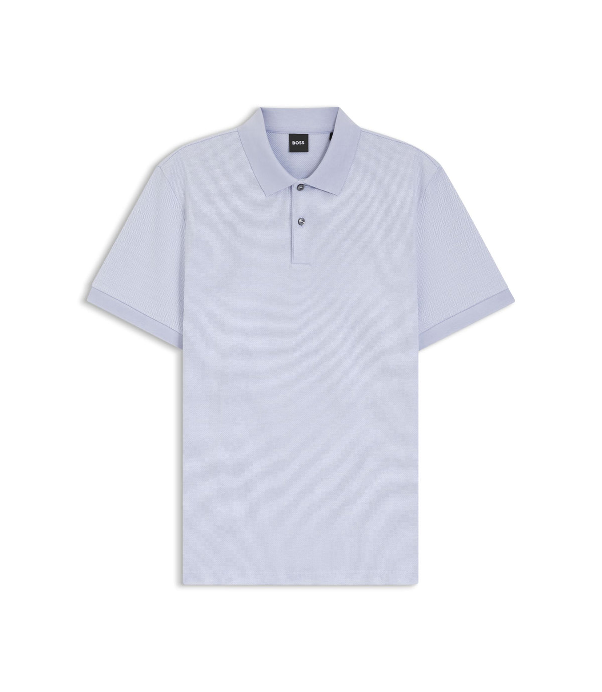 Boss Bubble Structure Polo Shirt In Cotton Light Purple