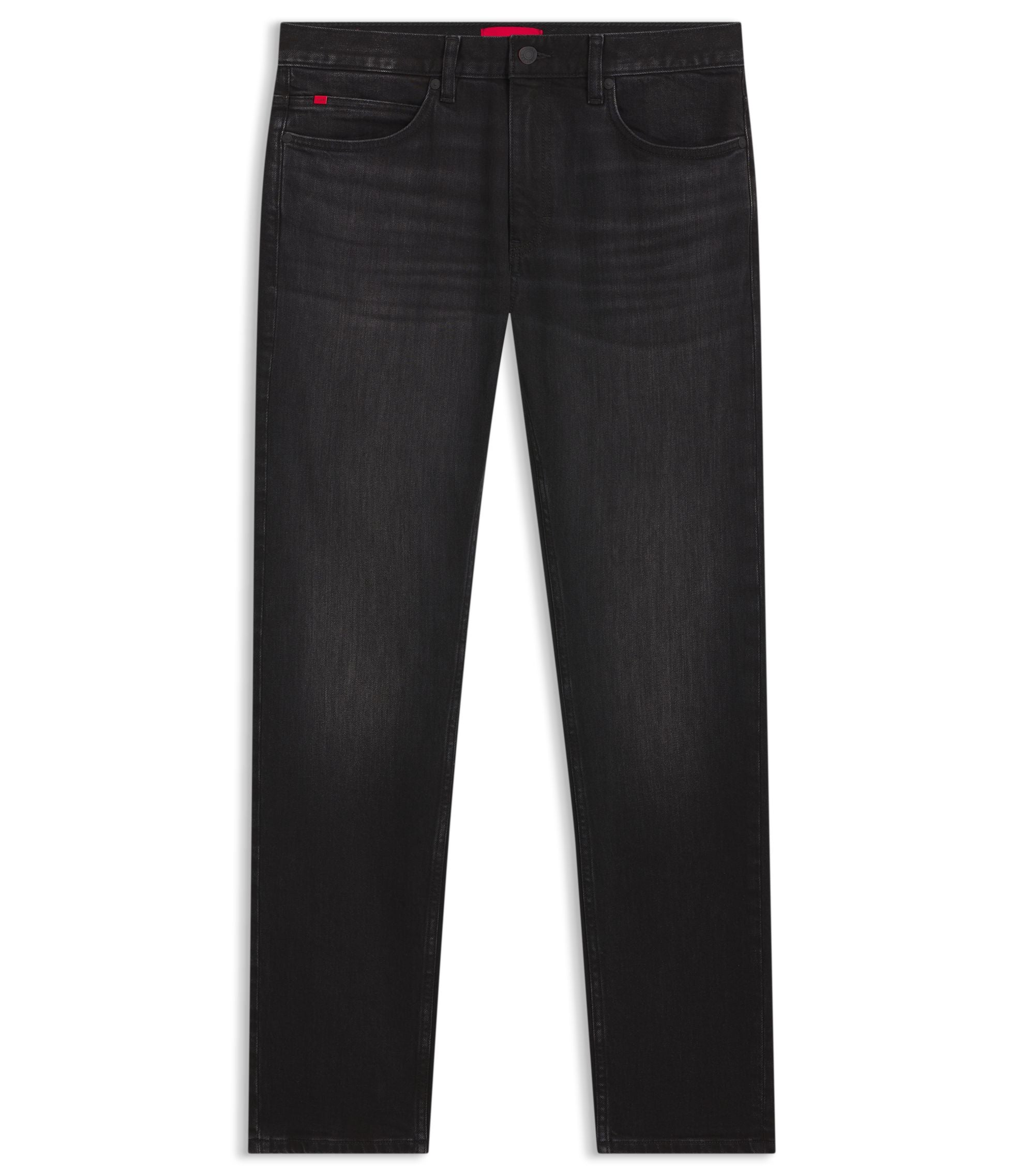 Hugo Black Slim Fit Jeans In Stretch Denim Dark Grey