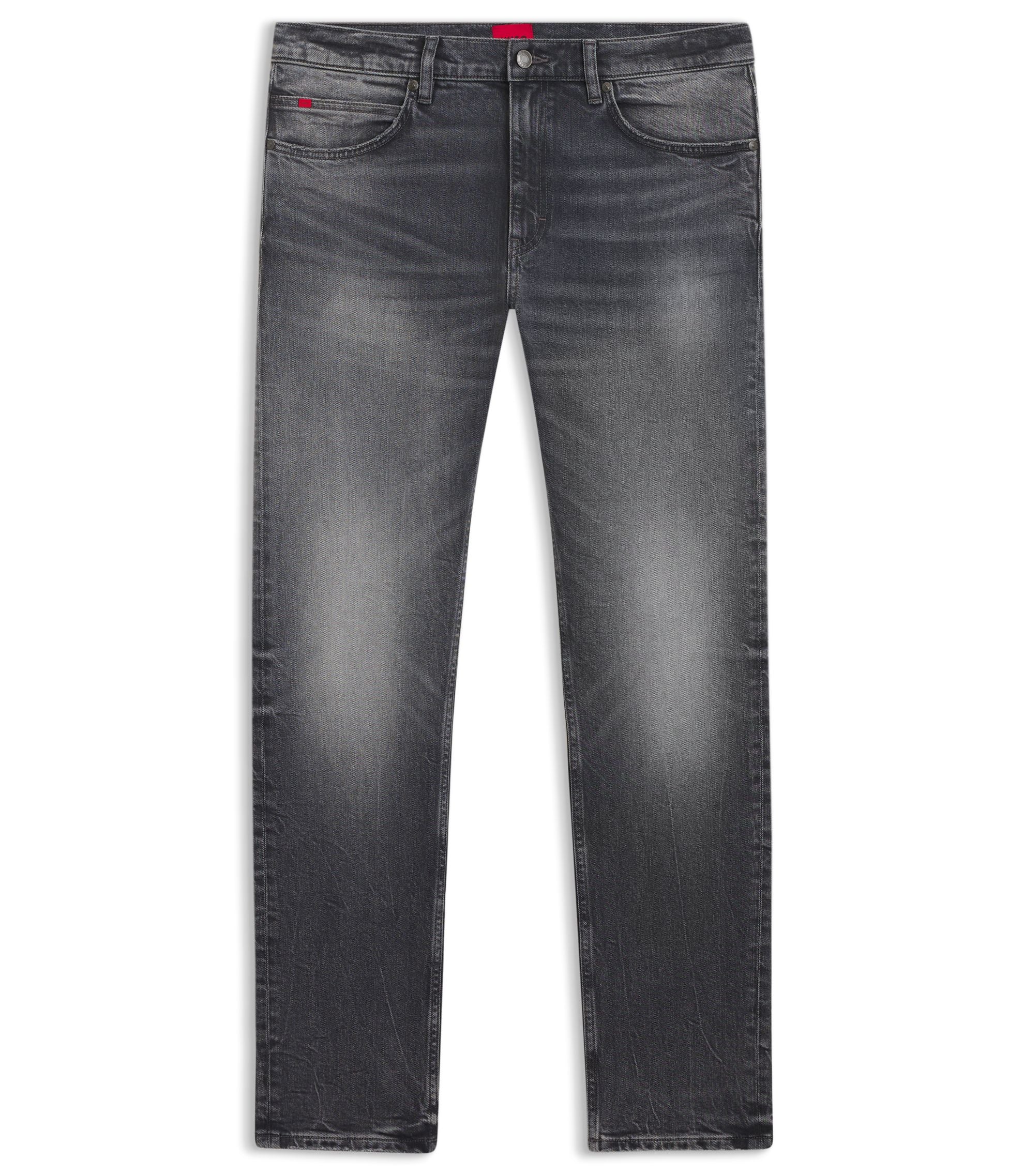 Hugo Grey Slim Fit Jeans In Stretch Denim Grey