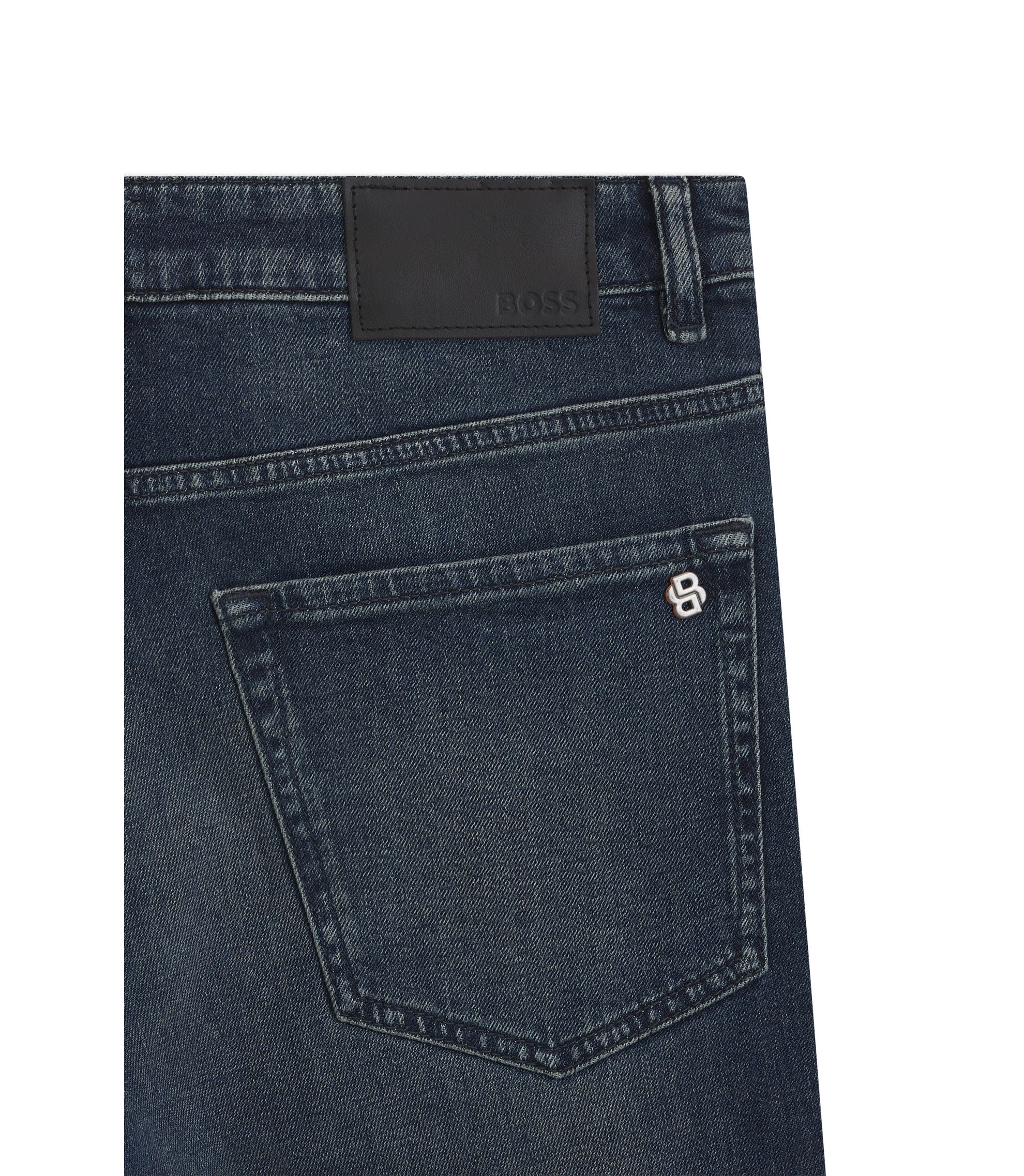 Boss Maine Blue Regular Fit Jeans In Comfort Stretch Denim Dark Blue