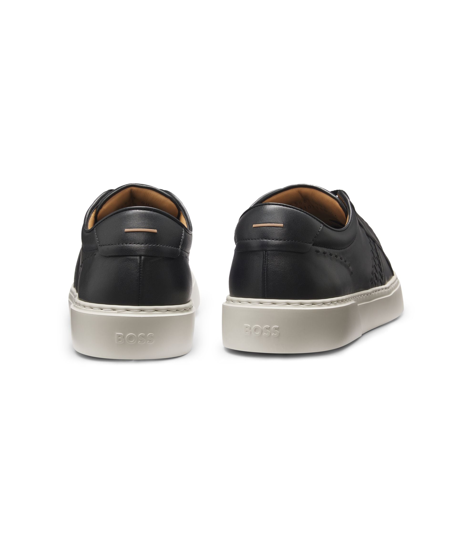 Boss Gary Trainers With Woven Details Black Black