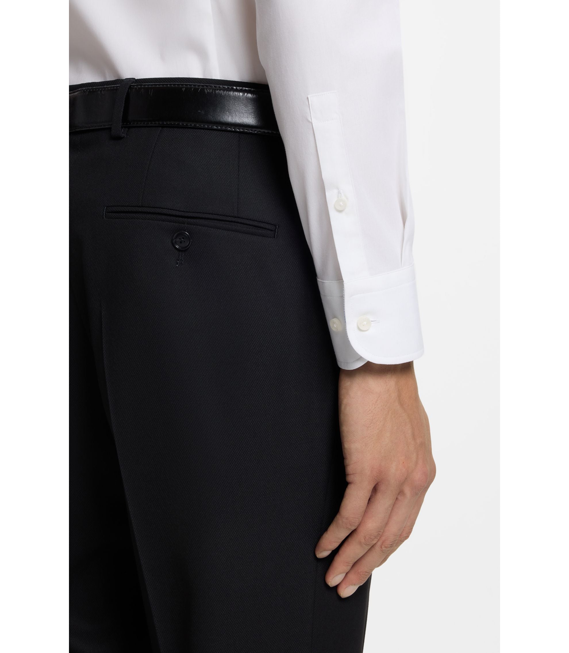 Boss Easy Iron Slim Fit Shirt In Stretch Cotton Poplin White