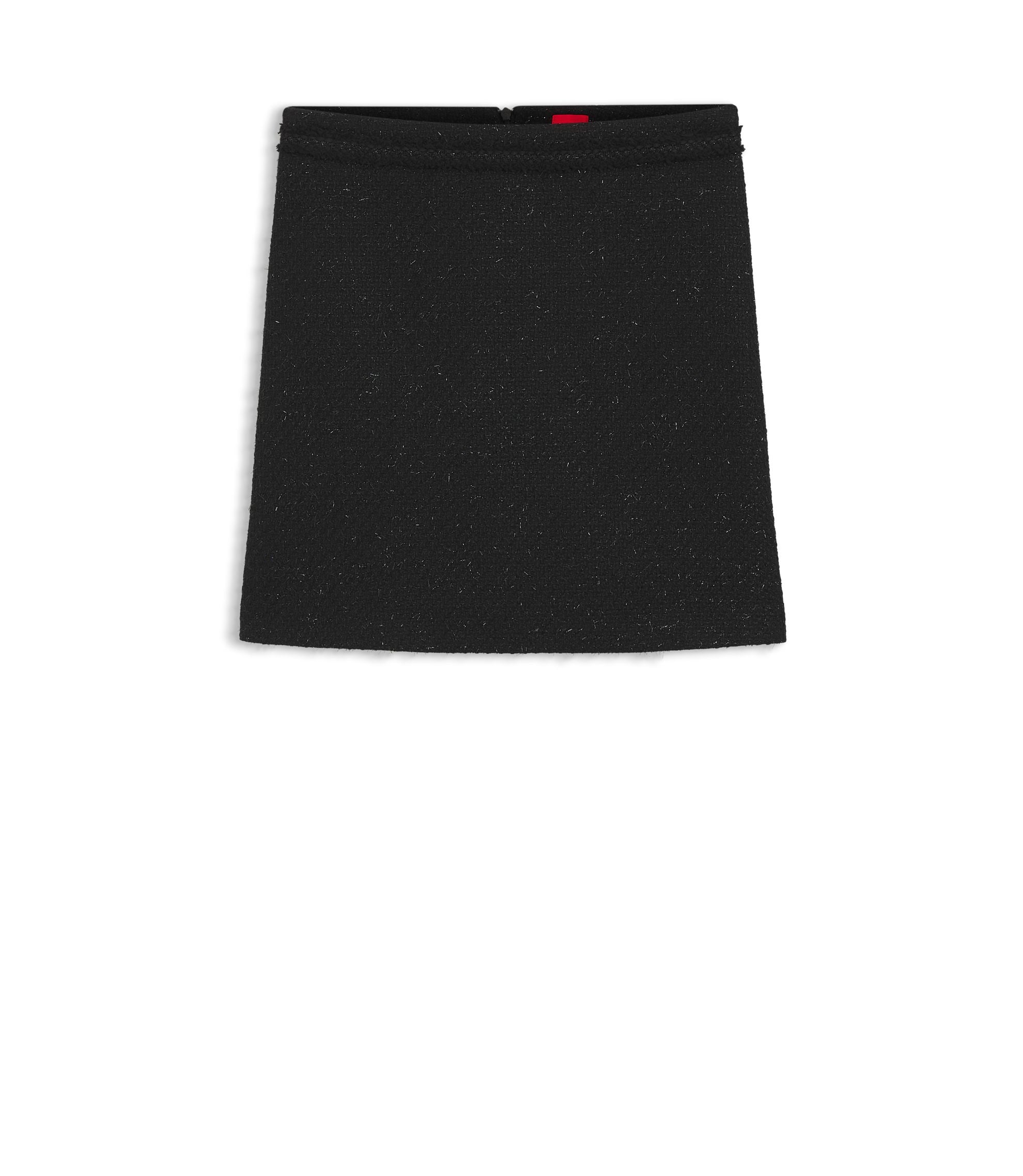 Hugo Boucl Mini Skirt With Chain Tape Black Women's